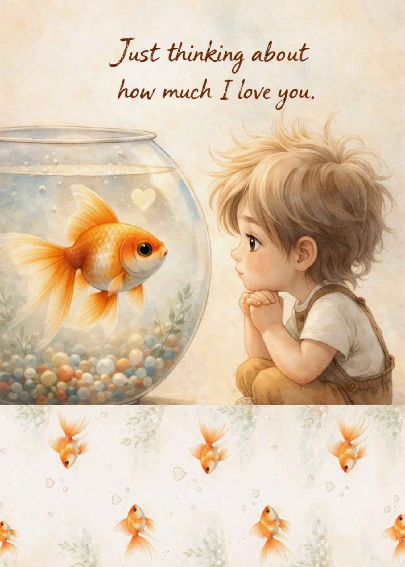 Thinking of You Card | Just Thinking About You | Micro Art Greeting Card Gift | Limited Edition