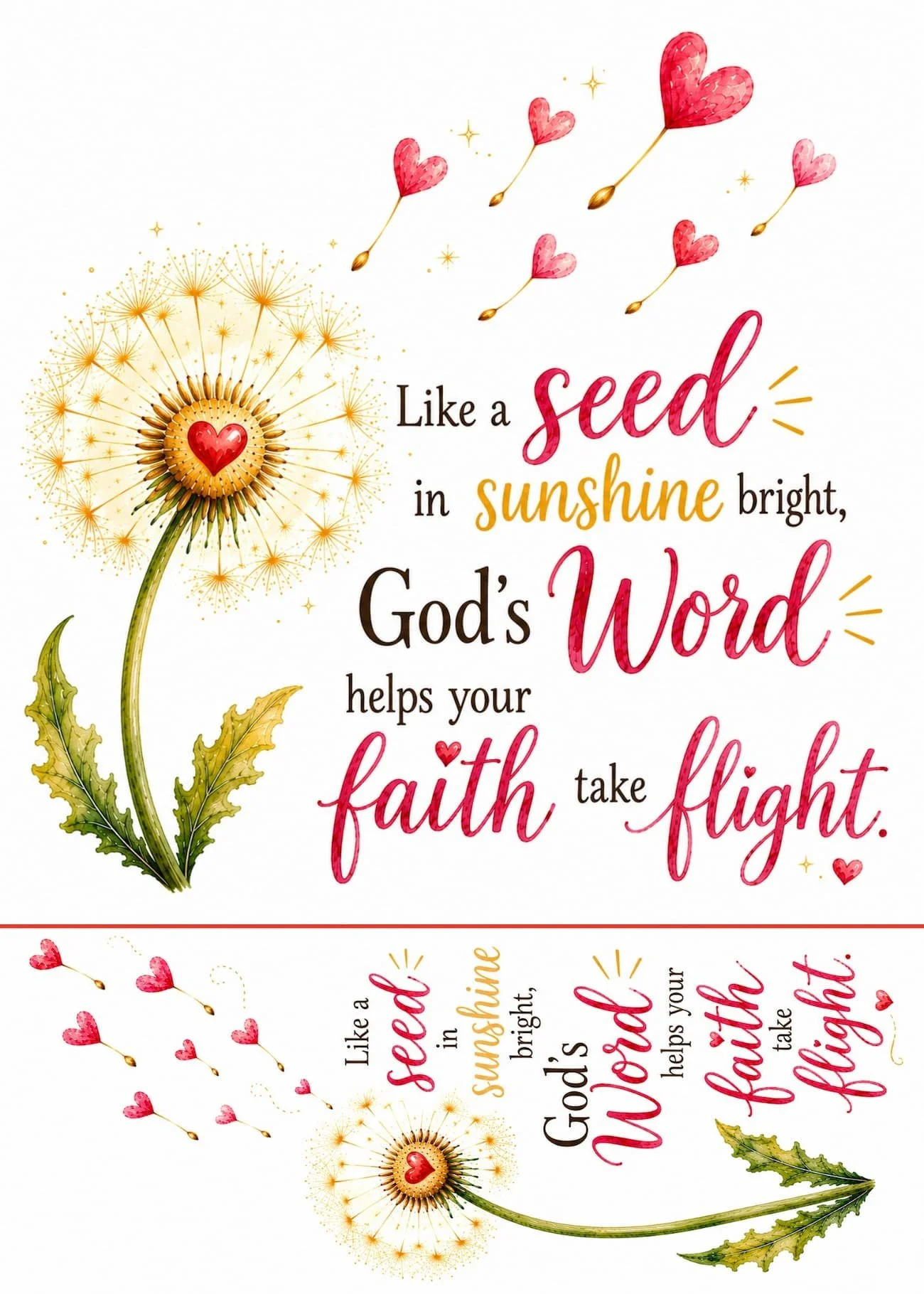 Faith Takes Flight Greeting Card | Encouragement & Faith | Scatter Joyfulness Greetings™
