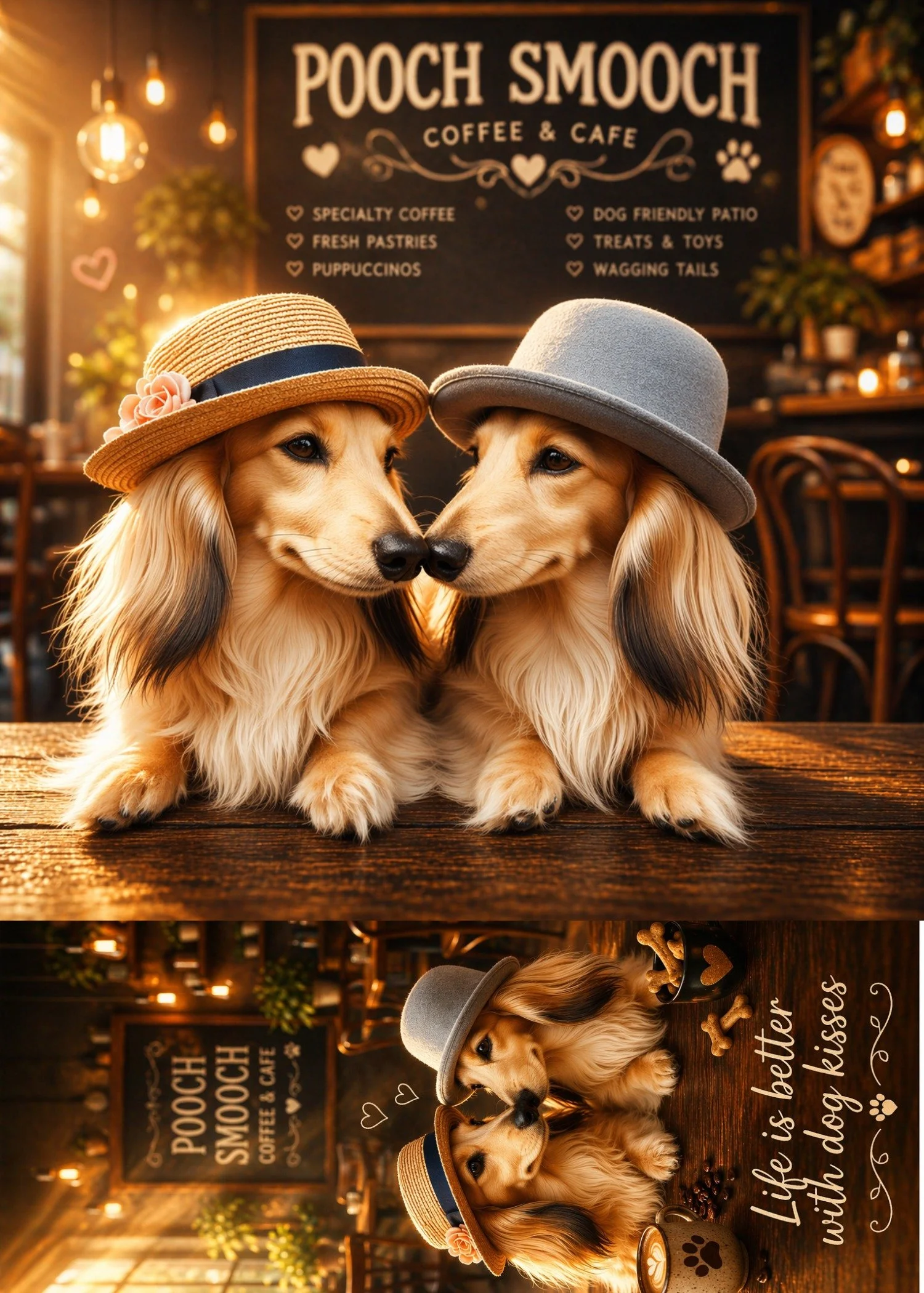 Dachshund Café | Dog Love & Coffee Greeting Card