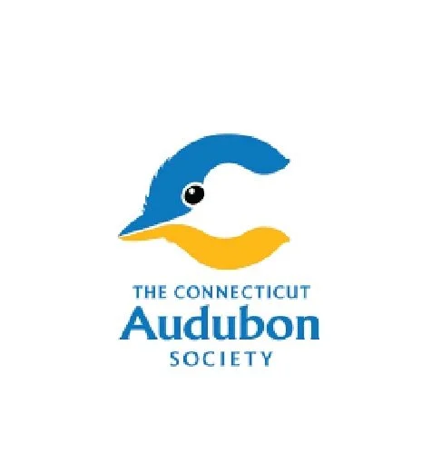 Logo of the Connecticut Audubon Society featuring a stylized bird head in blue, white, and yellow with the organization's name beneath.