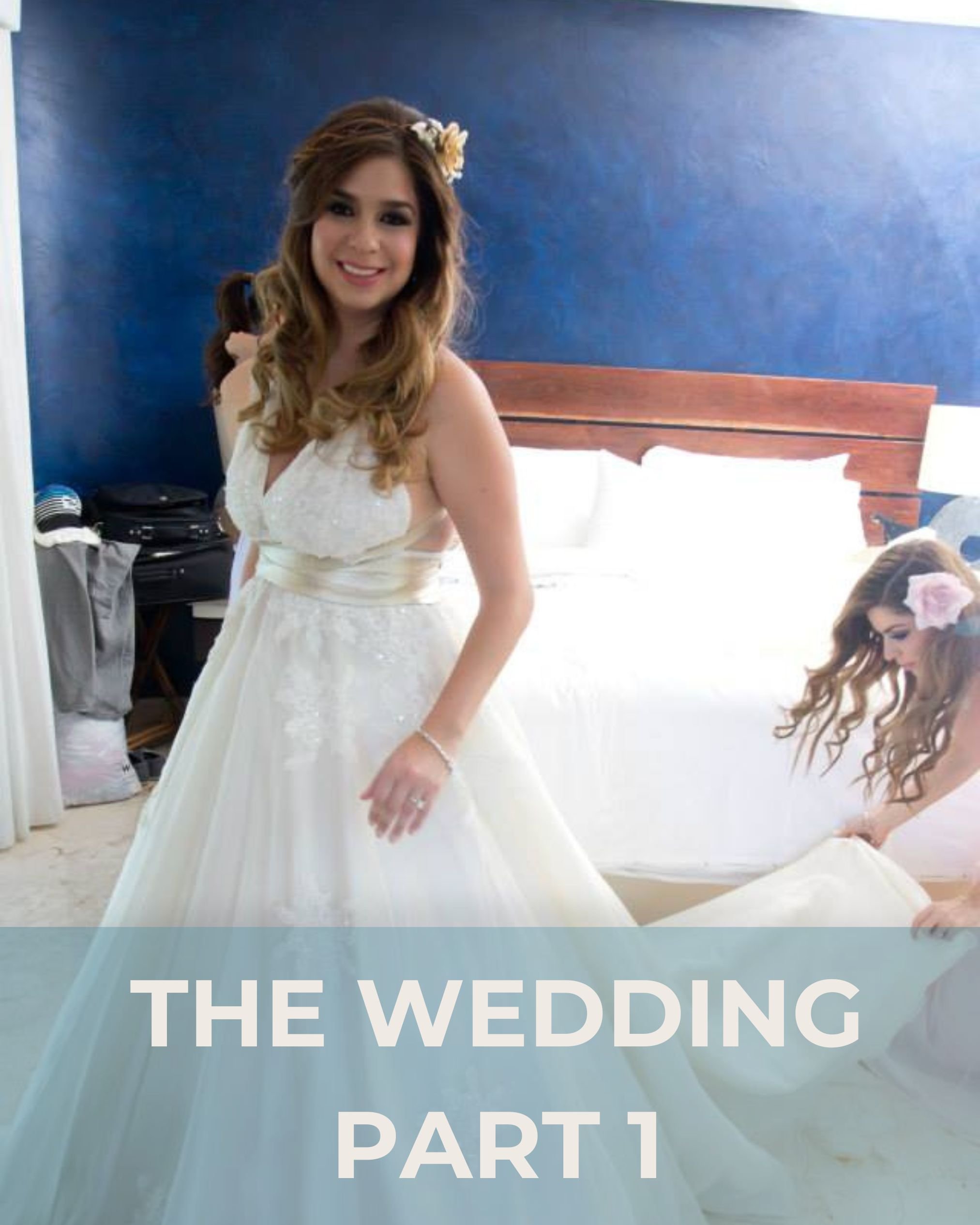 Bride getting ready to say i do in Mexico