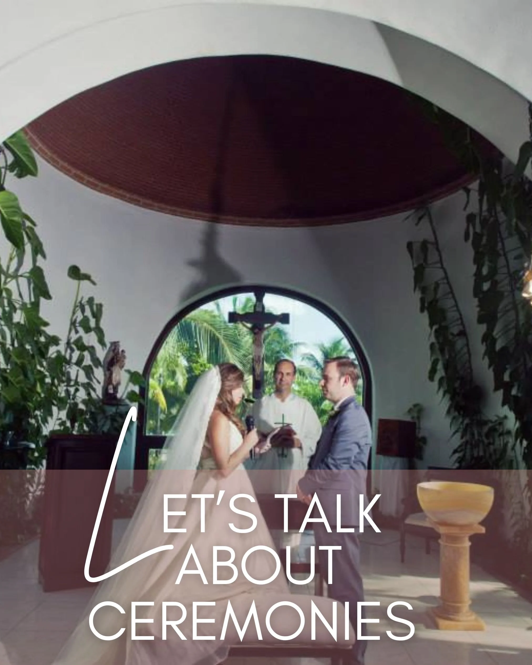 Catholic ceremony in Playa del Carmen Mexico, bilingual Mexican and American wedding