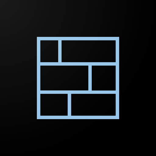 Light blue outline of a brick wall pattern on a black background.