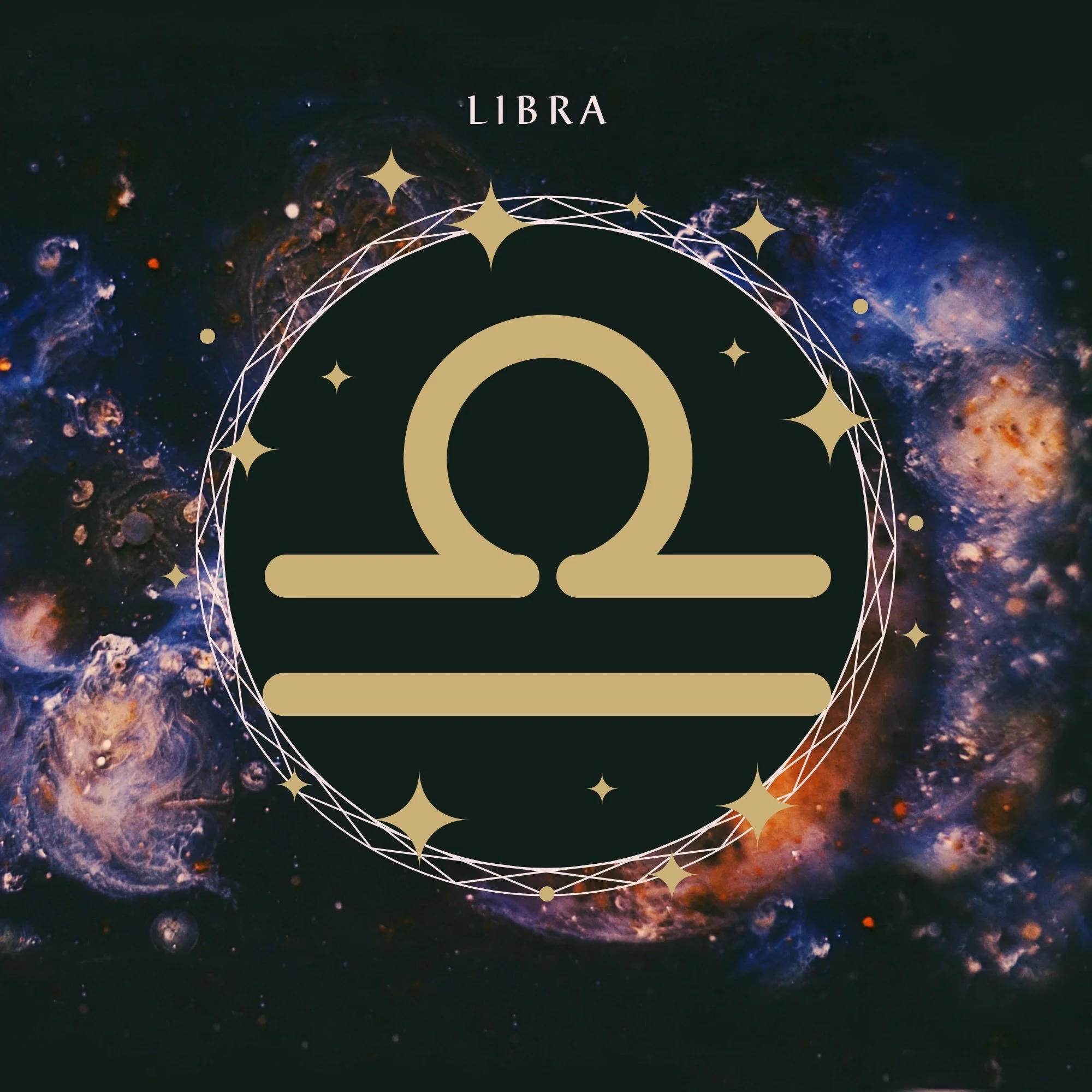 LIBRA ZODIAC HERB & CRYSTAL POUCH ~ HARMONY & UNION