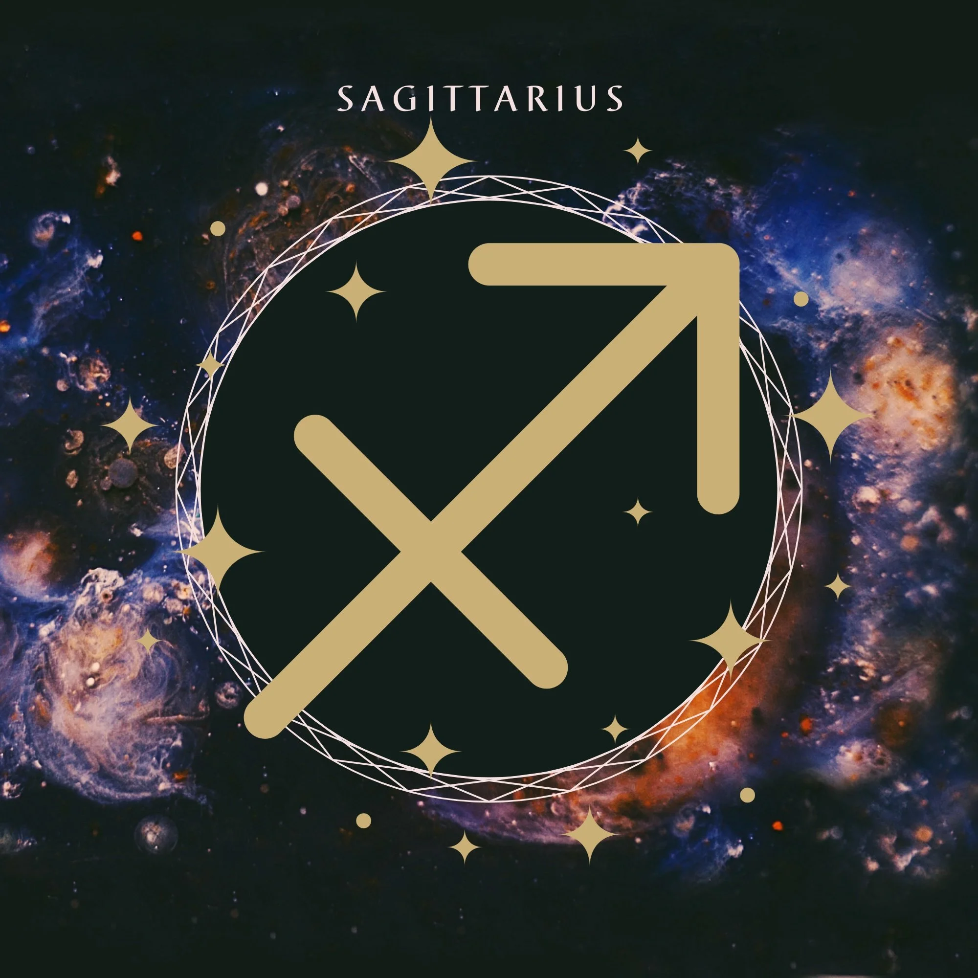 SAGITTARIUS ZODIAC HERB & CRYSTAL POUCH ~OPEN HEART