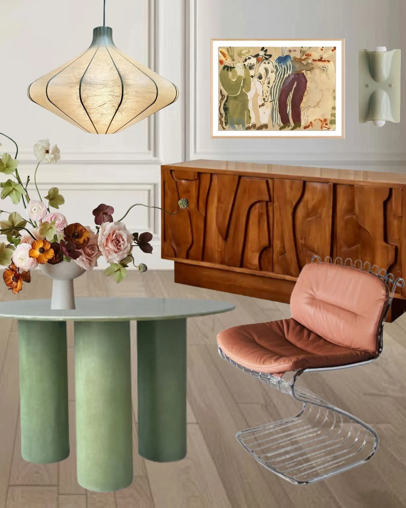 Design is always about the mix: a little modern, a little vintage, and a lot of soul.

#interiordesign #conceptboard #vintagestyle #funkydesign #designinspiration #collectedhome #curatedinteriors #eclecticdecor #interiorstyling #timelessdesign #hudso