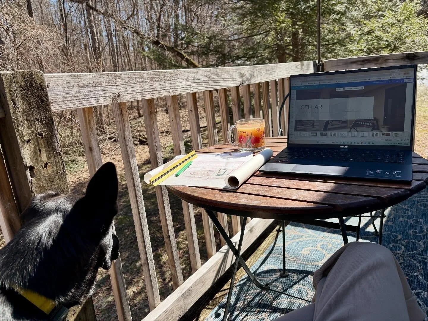 One of the best perks of running your own design studio?

Days like this mean the office moves outside. And the dog? Of course she&rsquo;s invited. 💁&zwj;♀️🐾

#interiordesignstudio #interiordesignlife #hudsonvalleydesign
#workoutside
#bringthedog