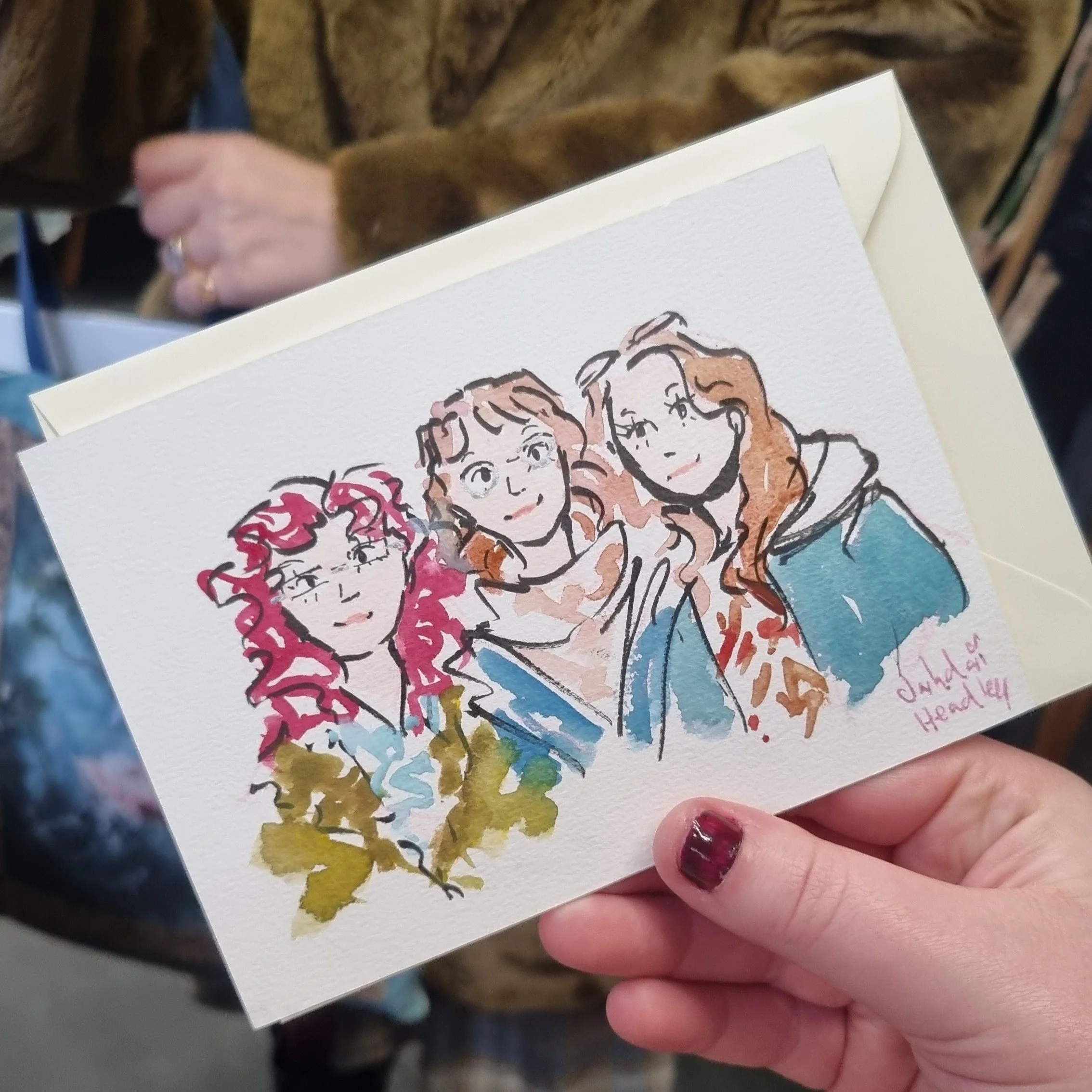 A6 Custom Portrait x 3 People on 1 sheet