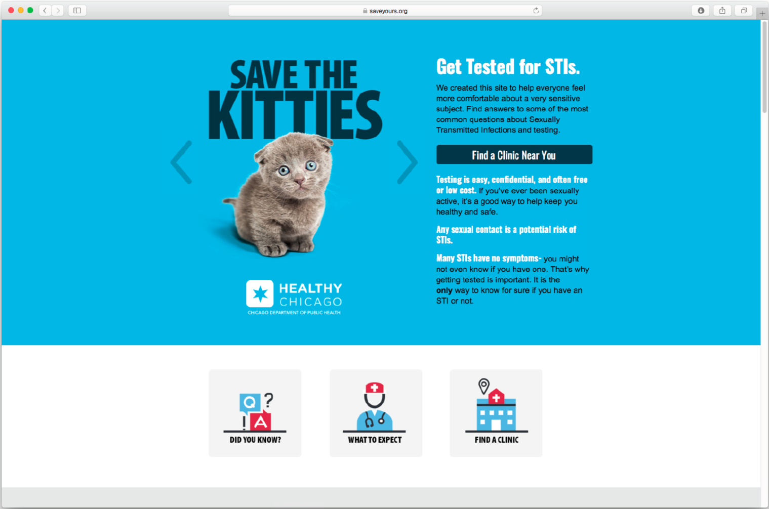 Landing page 
