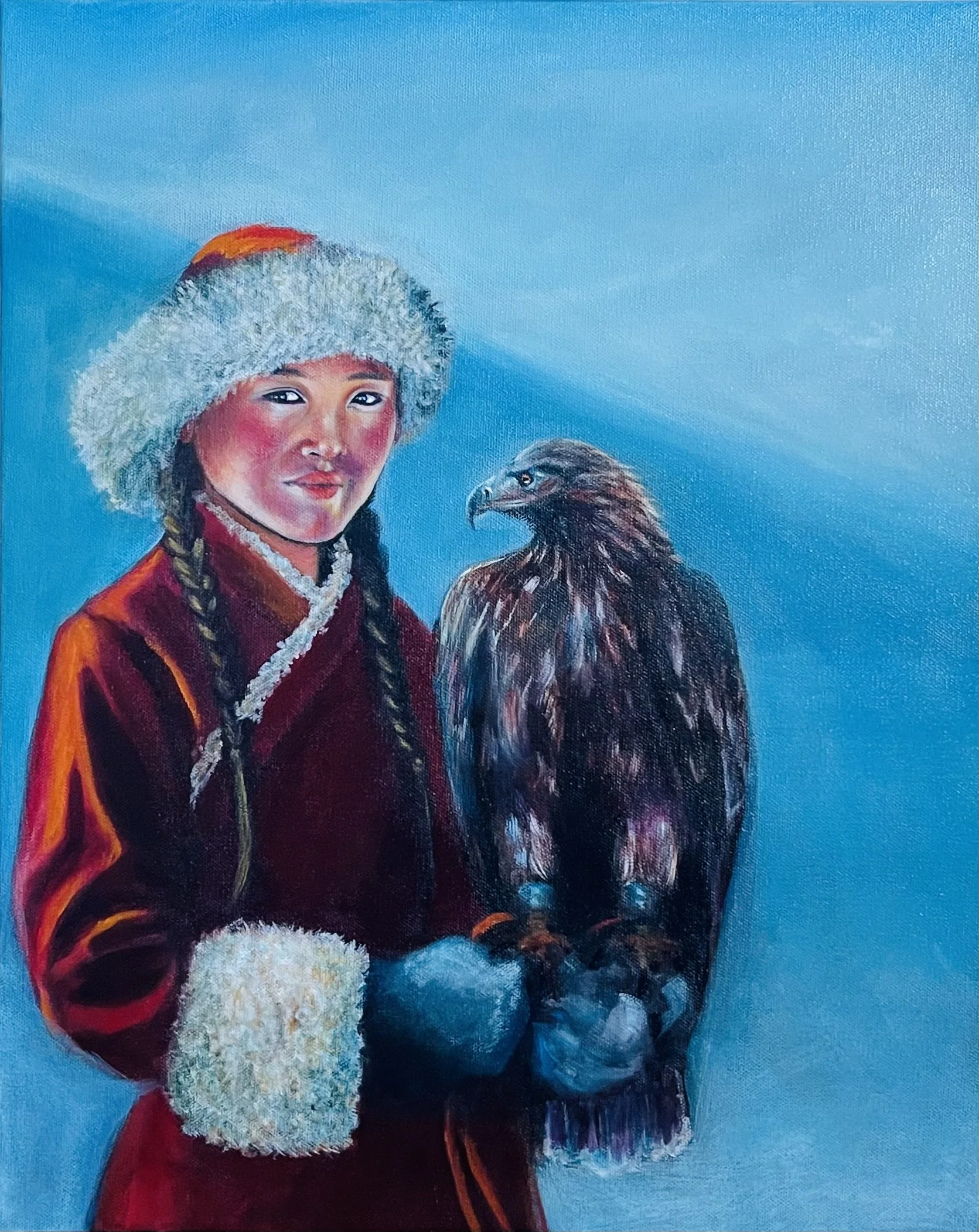 Mongolian Eagle Huntress
