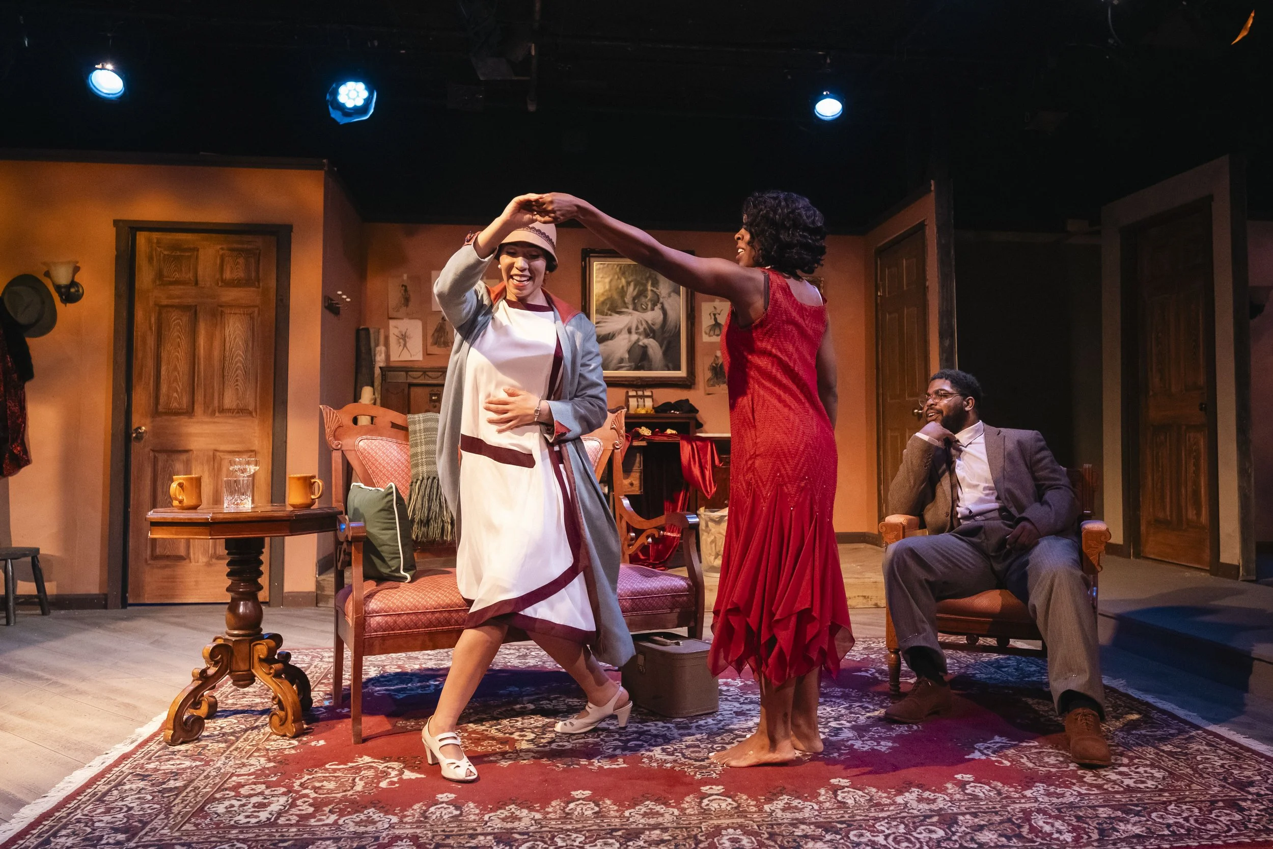 [left to right] Janine Taylor, Deja Fields, and Xavier Daniels. Photo by Jason Sullivan. 