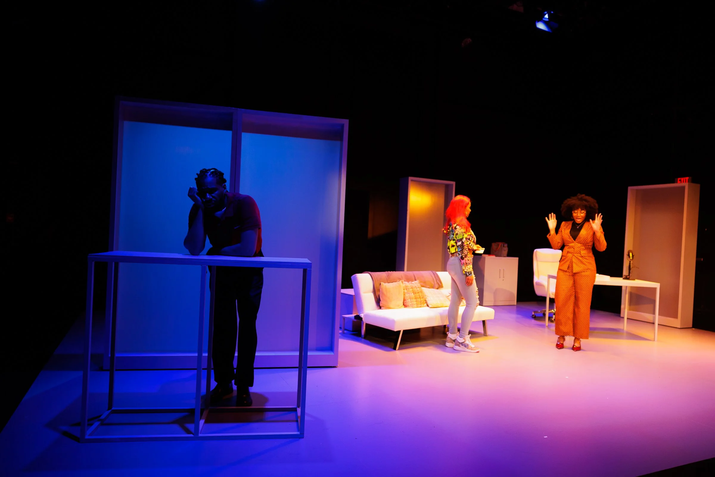 [left to right] Kenneth J. Ray, Kennedy Tolson, and Mysia Anderson. Photo by Rich Soublet. 