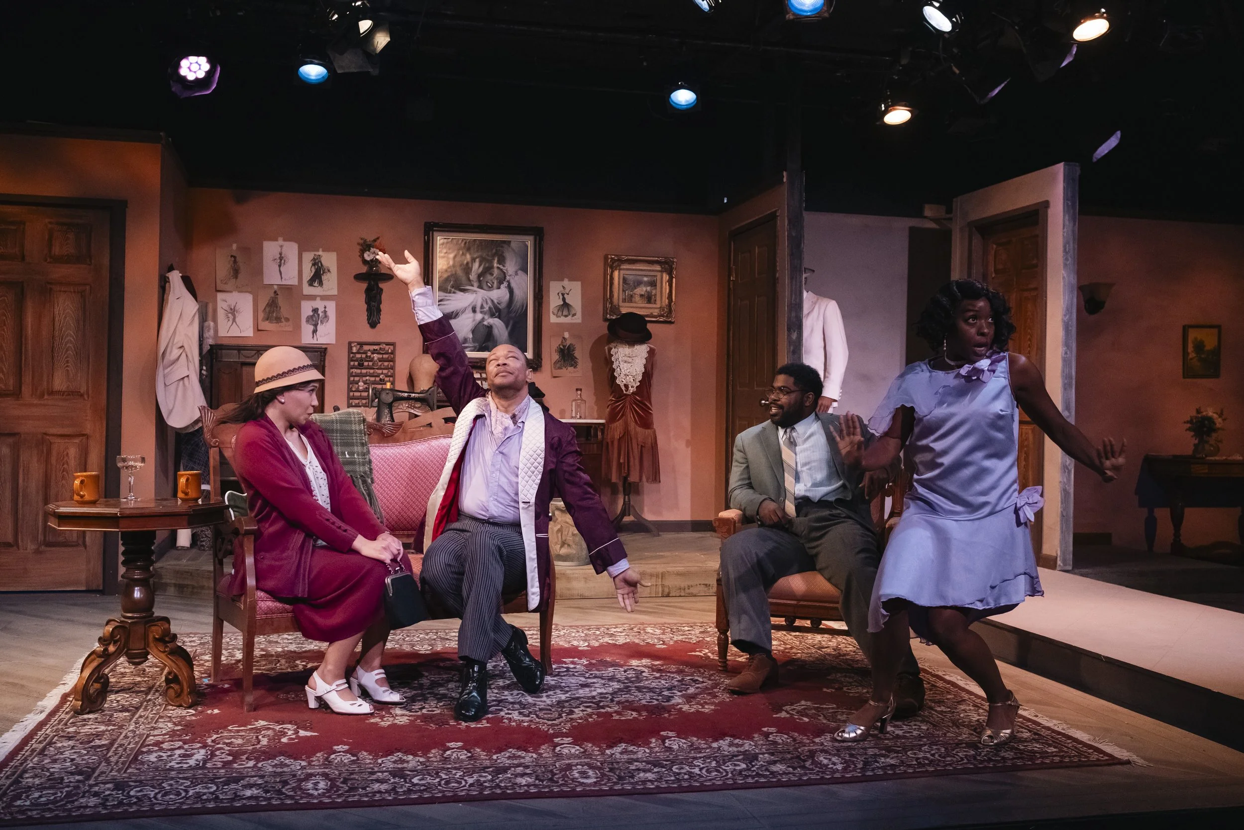 [left to right] Janine Taylor, Kevane La'Marr Coleman, Xavier Daniels, and Deja Fields. Photo by Jason Sullivan. 