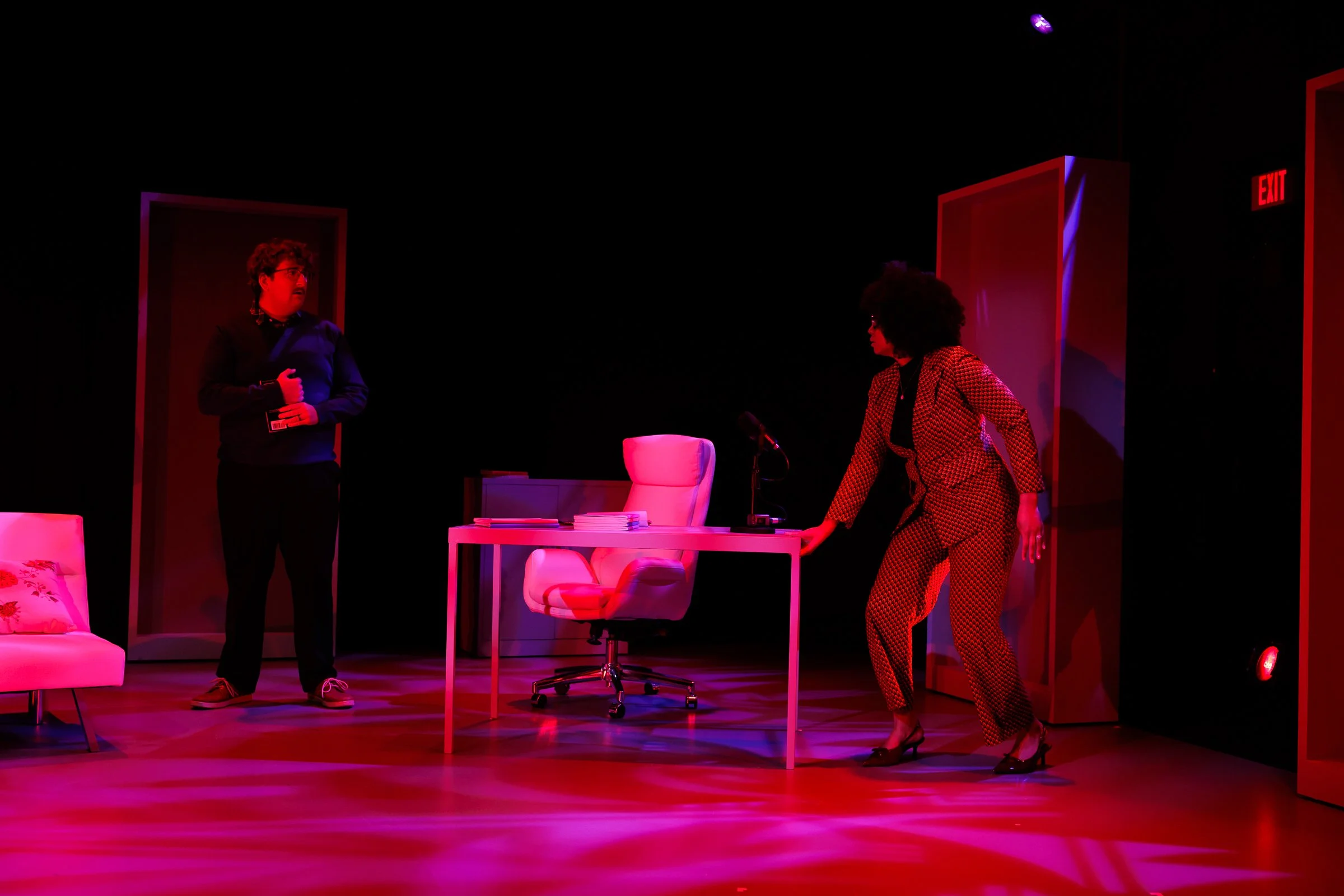 [left to right] Griffin Hanson and Mysia Anderson. Photo by Rich Soublet. 