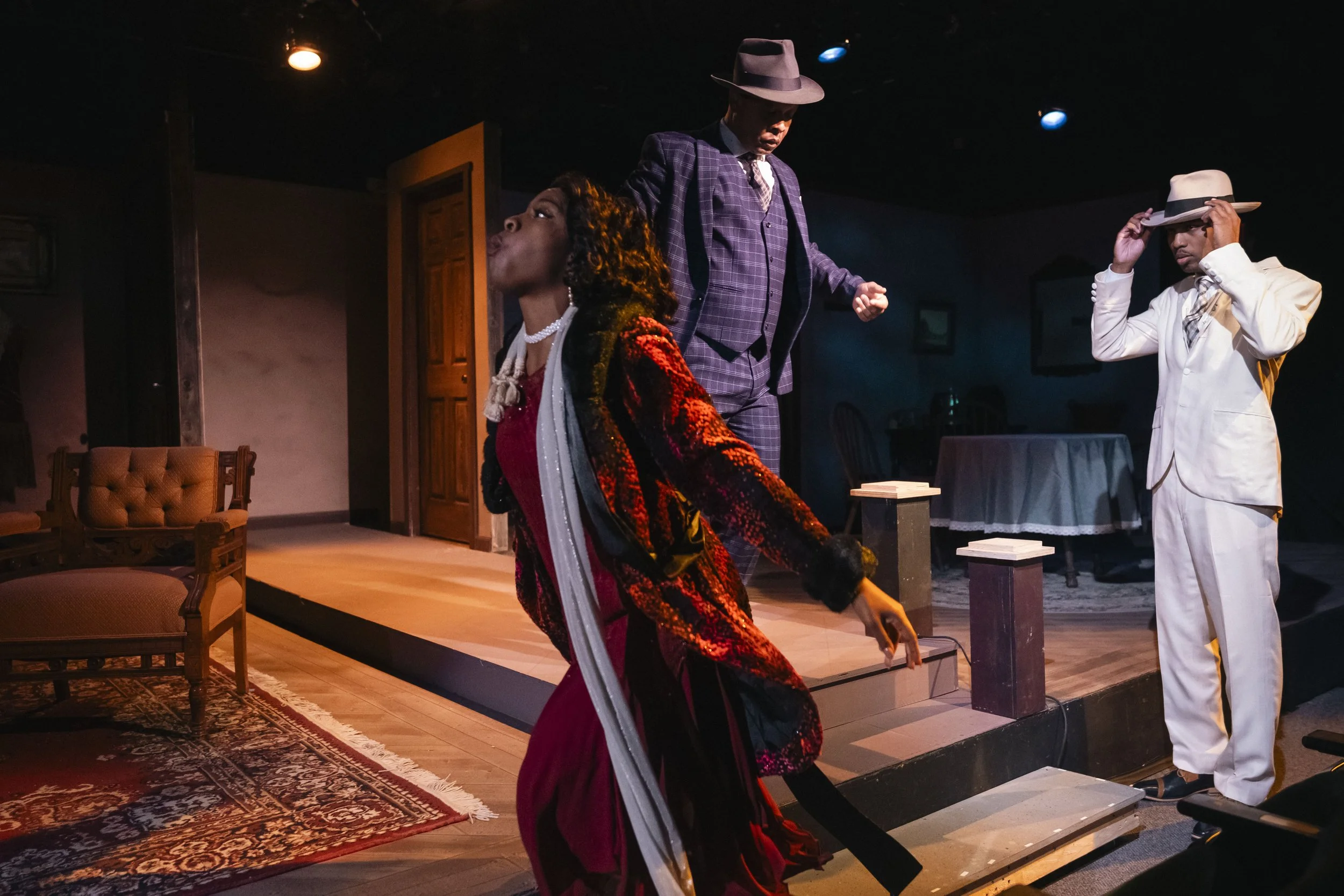 [left to right] Deja Fields, Kevan La'Marr Coleman, and Carter Piggee. Photo by Jason Sullivan.