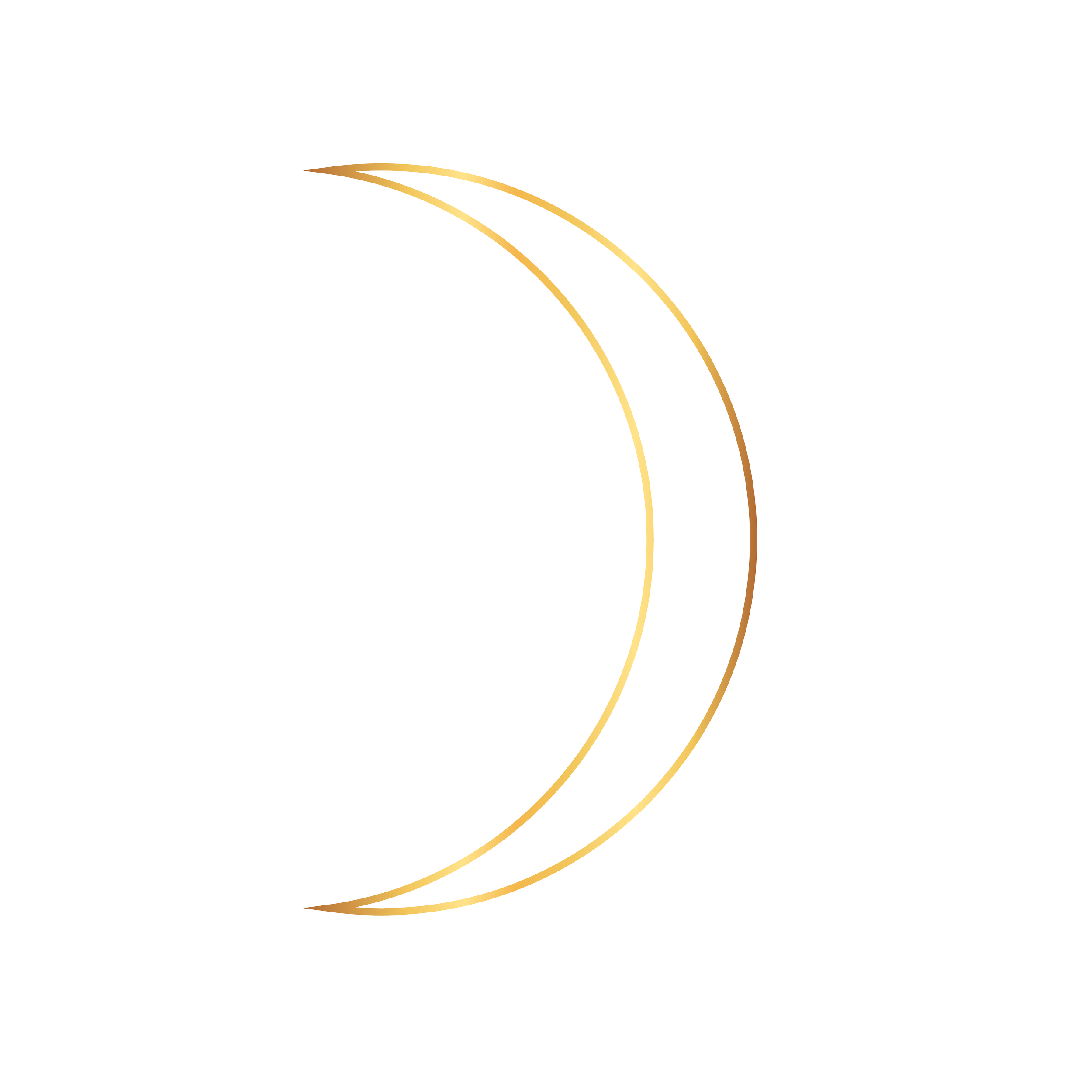 Waxing crescent moon.
