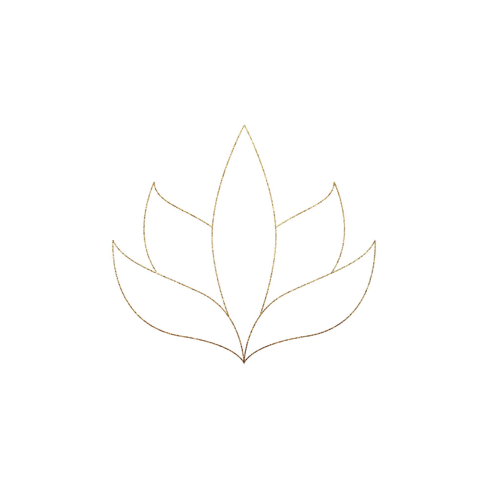 Gold lotus outline.