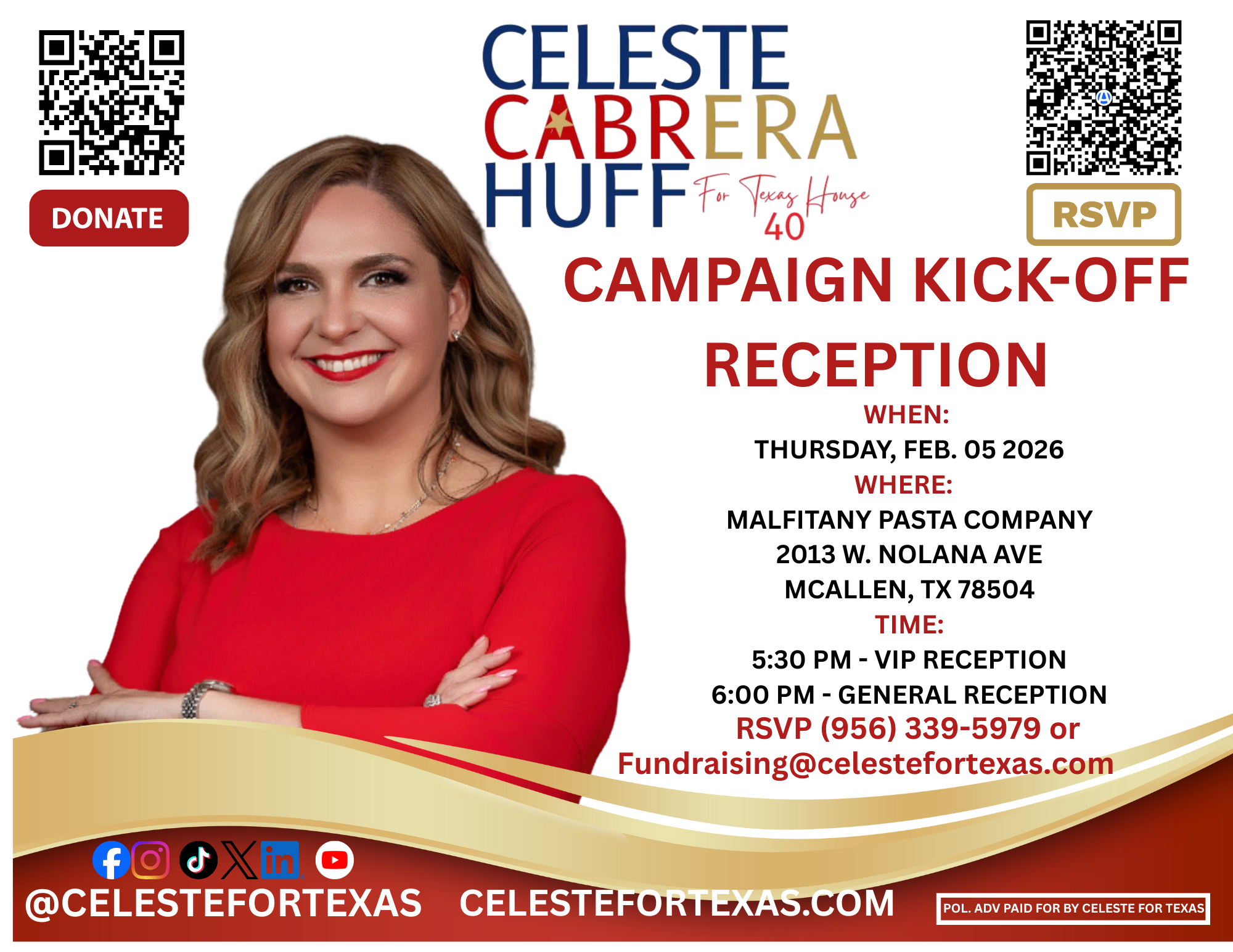 02/05/2026- Campaign Kick-Off @ Malfitany Pasta Company-McAllen, TX