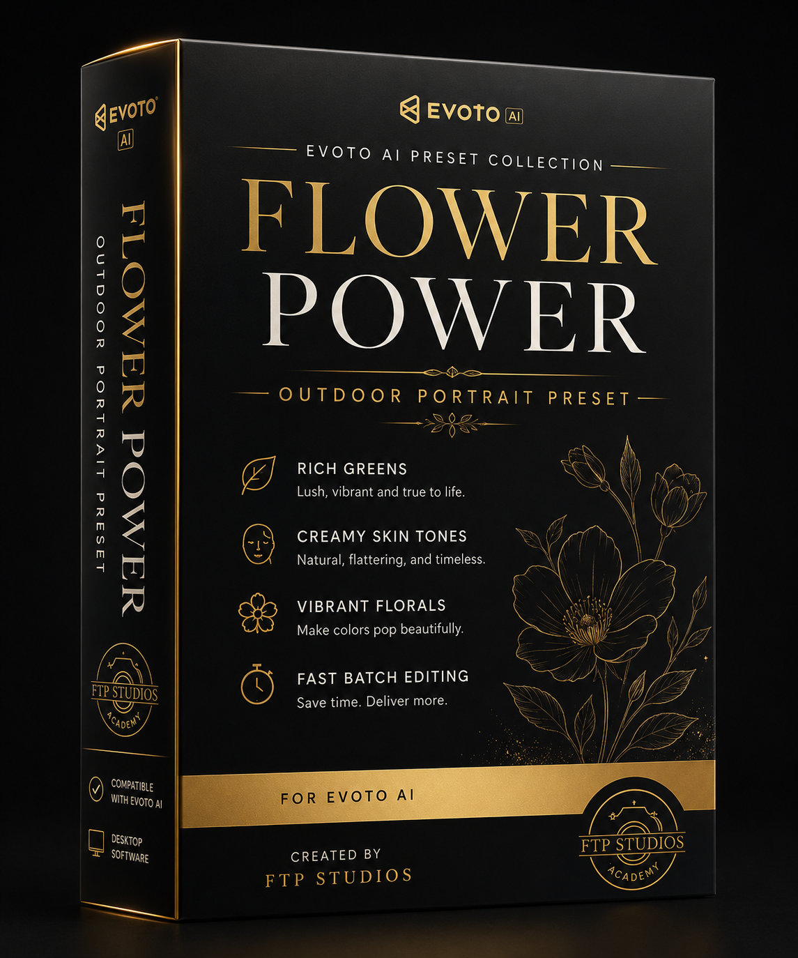 EVOTO AI Outdoor Portrait Presets – Transform Your Greens - Flower Power
