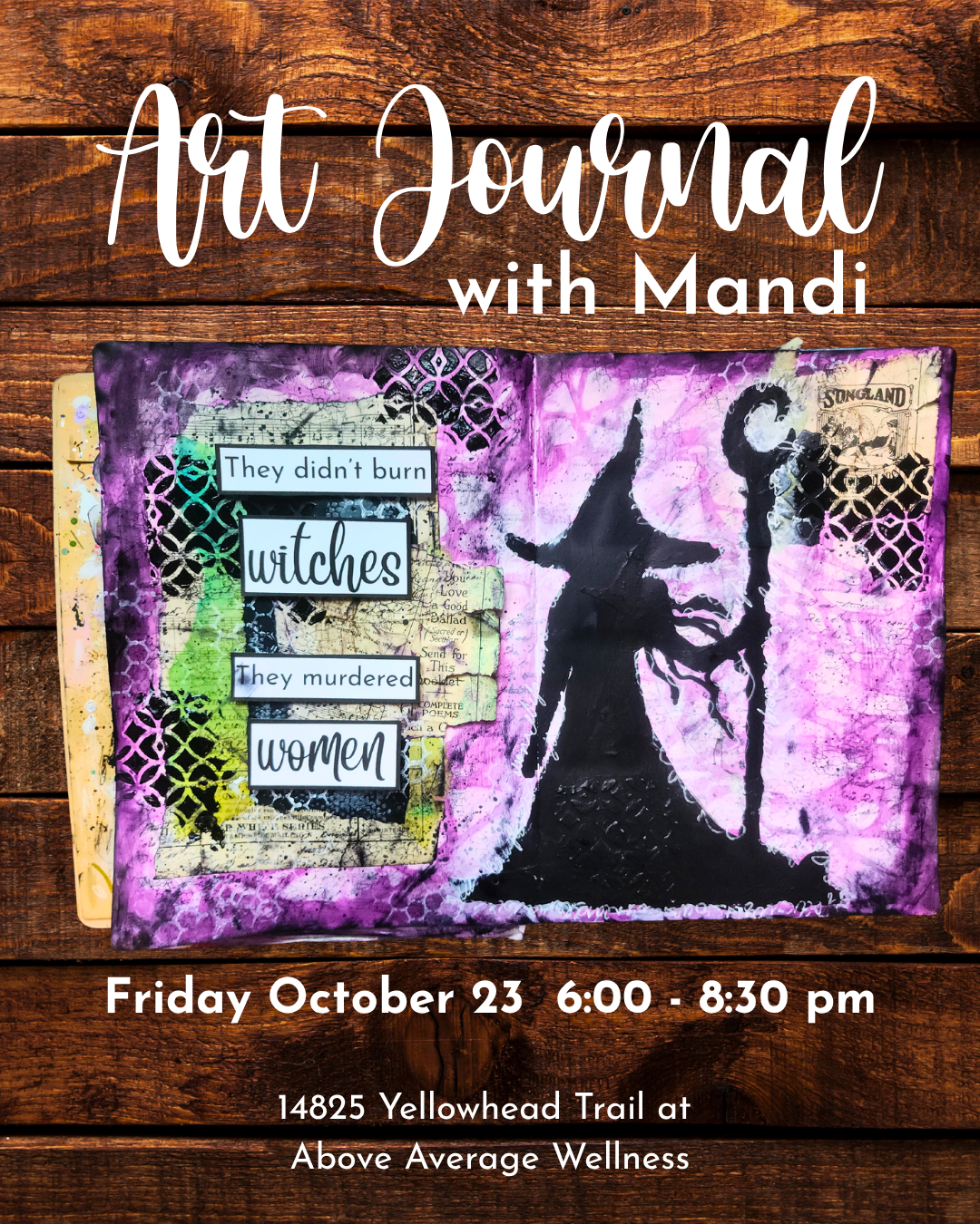 They didn't burn witches, they murdered women. Available in person October 23, 2026 or on Create with Mandi.

Credit to Tracey L., as this layout was created as a challenge based on her tag.