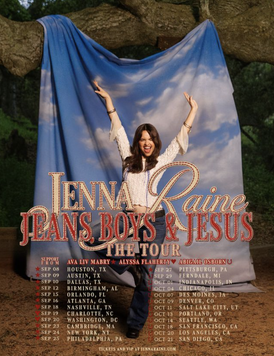 RISING STAR JENNA RAINE ANNOUNCES THE JEANS, BOYS &amp; JESUS TOUR; FIRST HEADLINE RUN TO HIT 24 CITIES NATIONWIDE THIS FALL