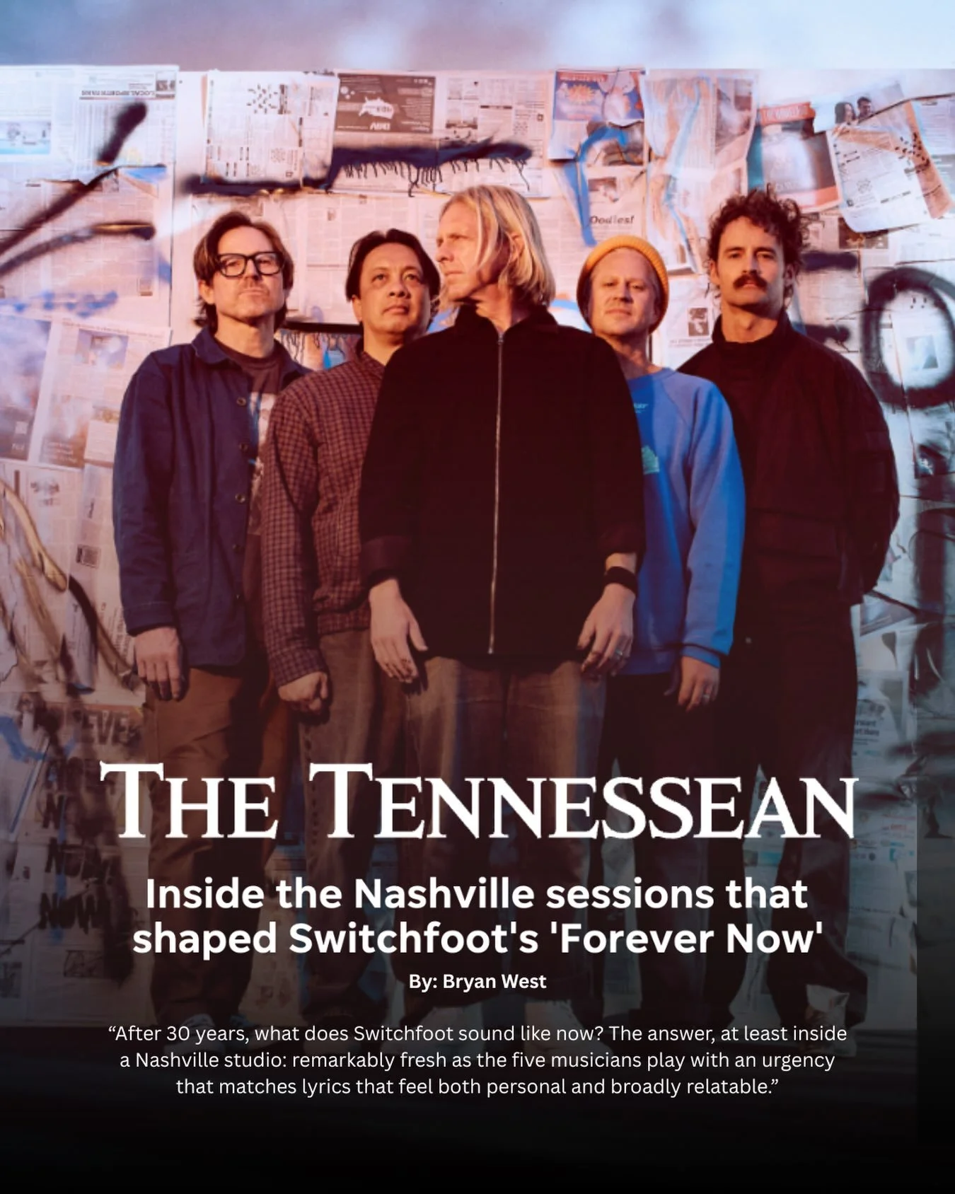 Check out Switchfoot&rsquo;s feature in USA TODAY/The Tennessean, talking all things &lsquo;Forever Now,&rsquo; their upcoming headlining show at Nashville&rsquo;s The Truth and reflecting on nearly three decades of making music together.⚡️
