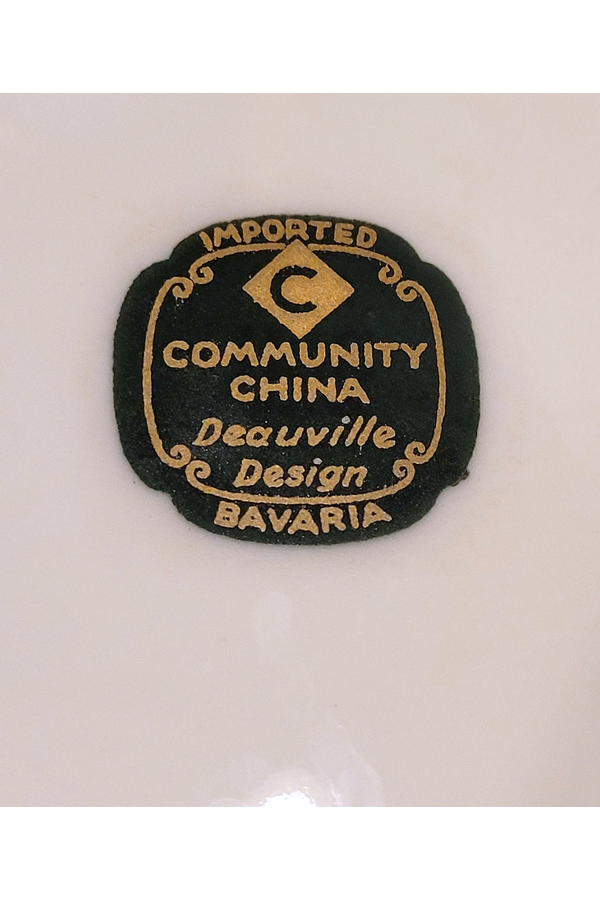 Community China Deauville Creamer Cream & Platinum Vintage China - 10in Plate 16.png