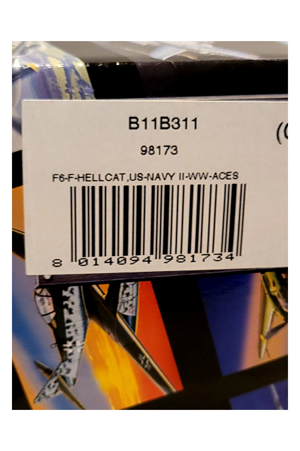 Franklin Mint Armour F6F-3 Hellcat VF-27 1:48 WWII Diecast Model B11B311 NIB. UPC number.