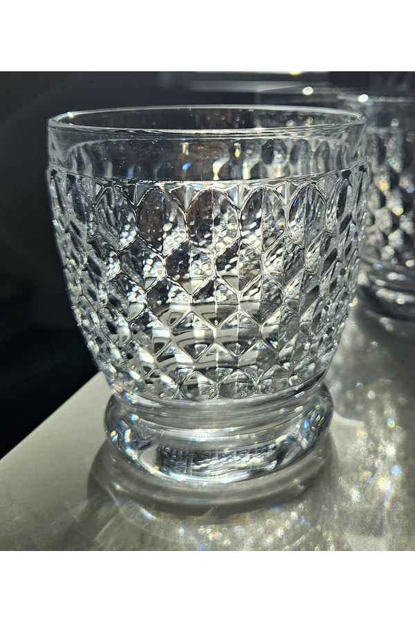 Villeroy & Boch Boston Clear Glasses – 4 Highball + 4 Lowball Set, Diamond Cut Pattern173.png