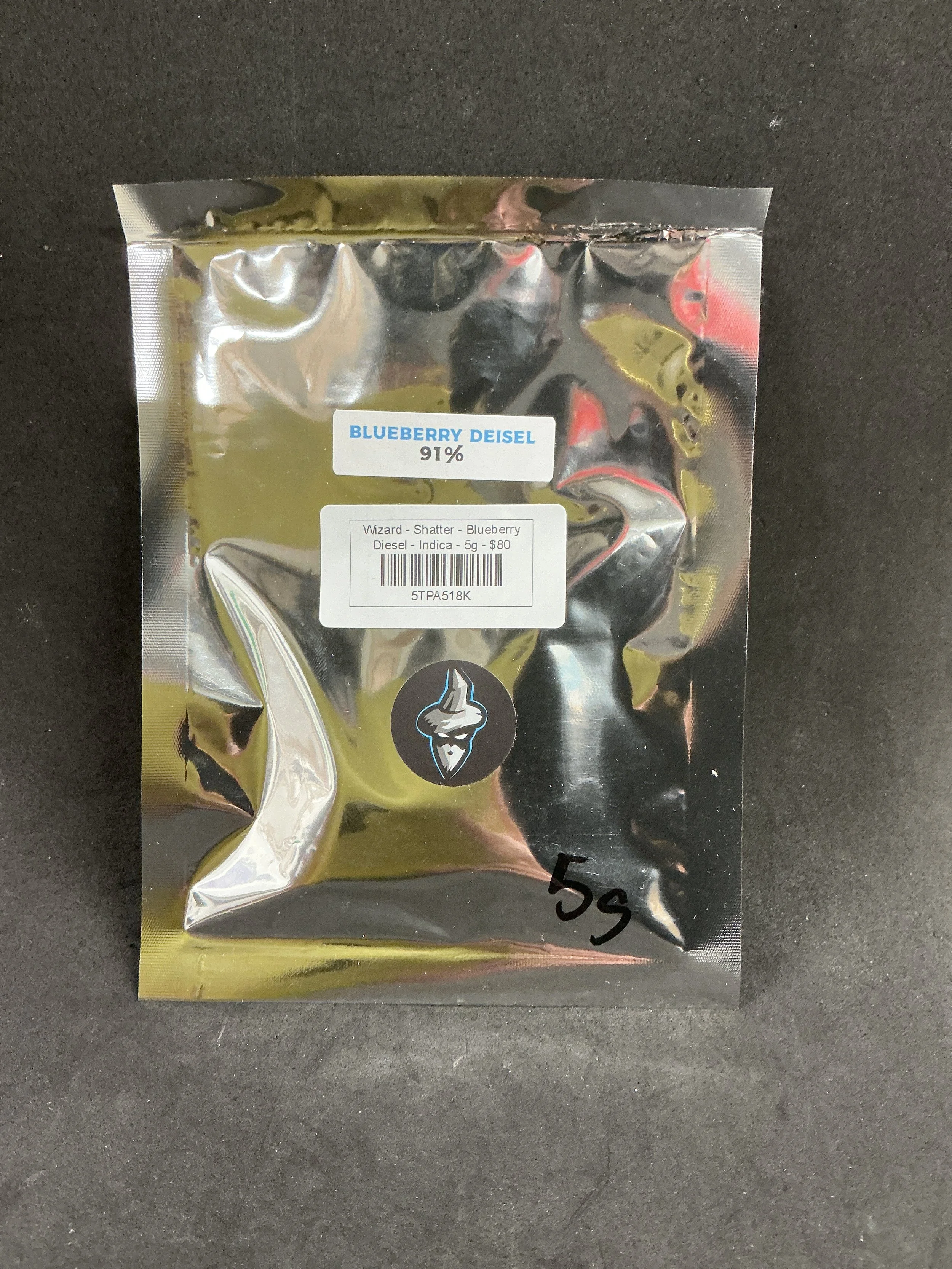 5g Blueberry Diesel Shatter