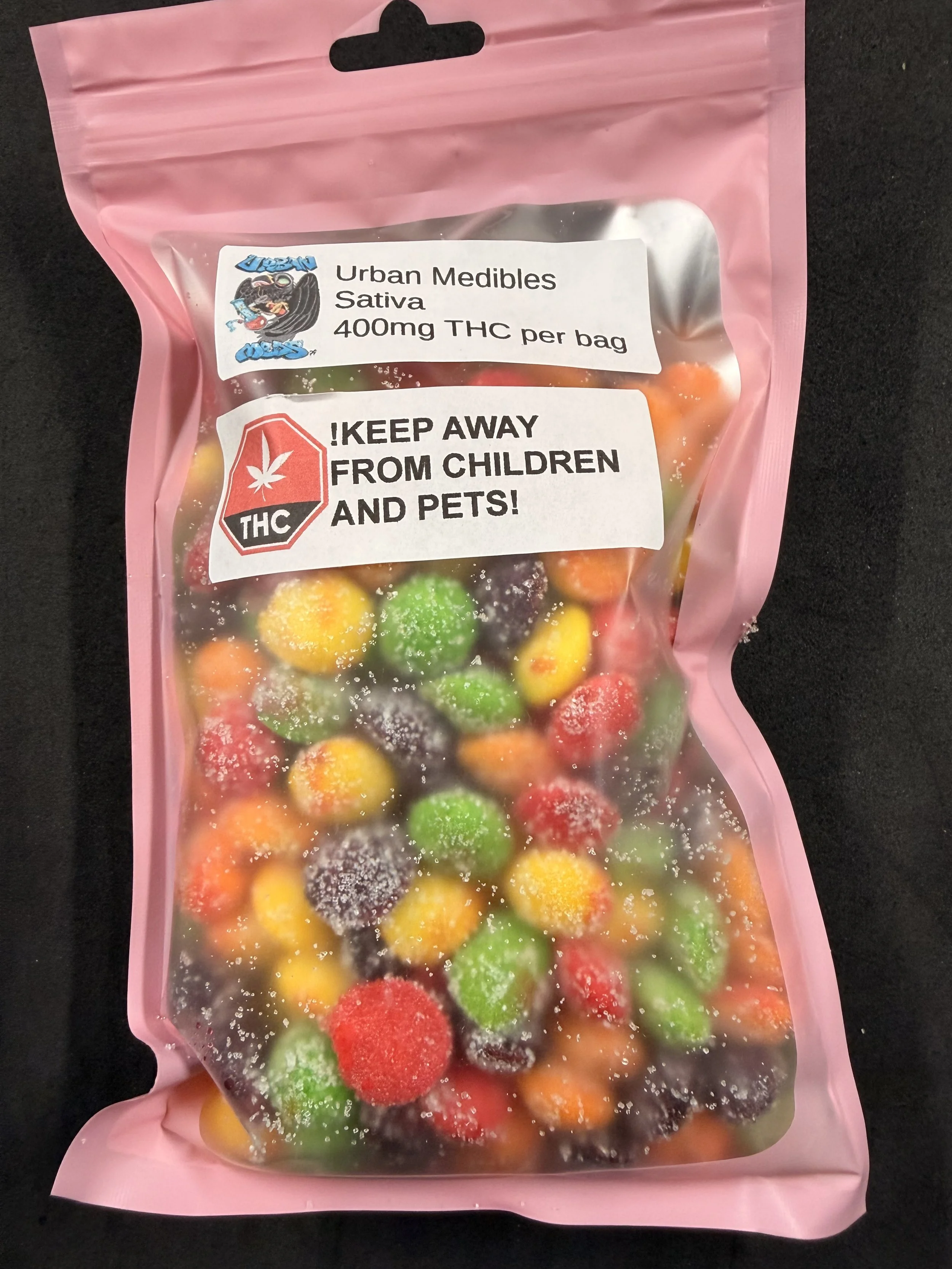 400mg THC sour skittles jumbo bag