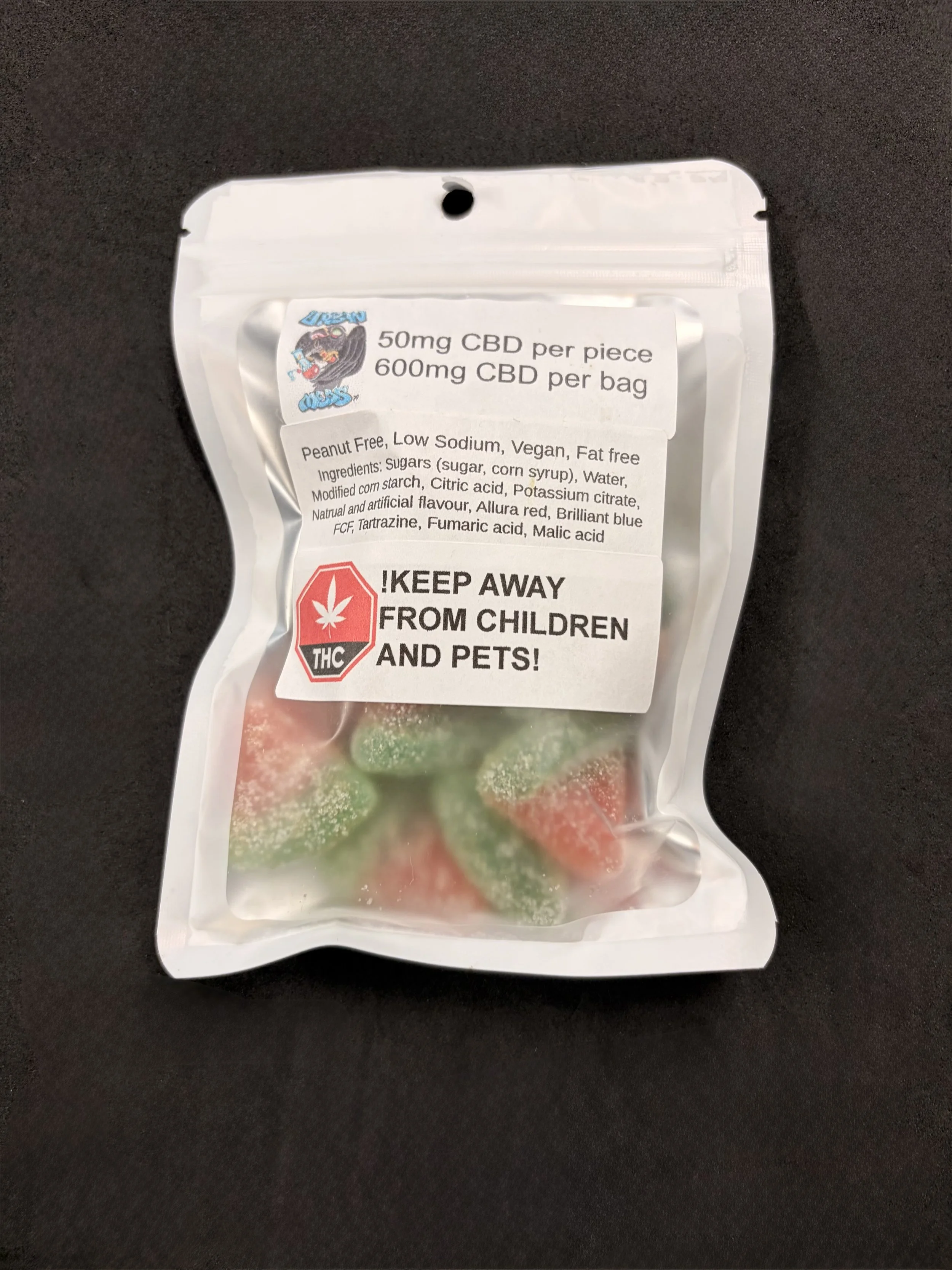 600mg CBD gummy pack