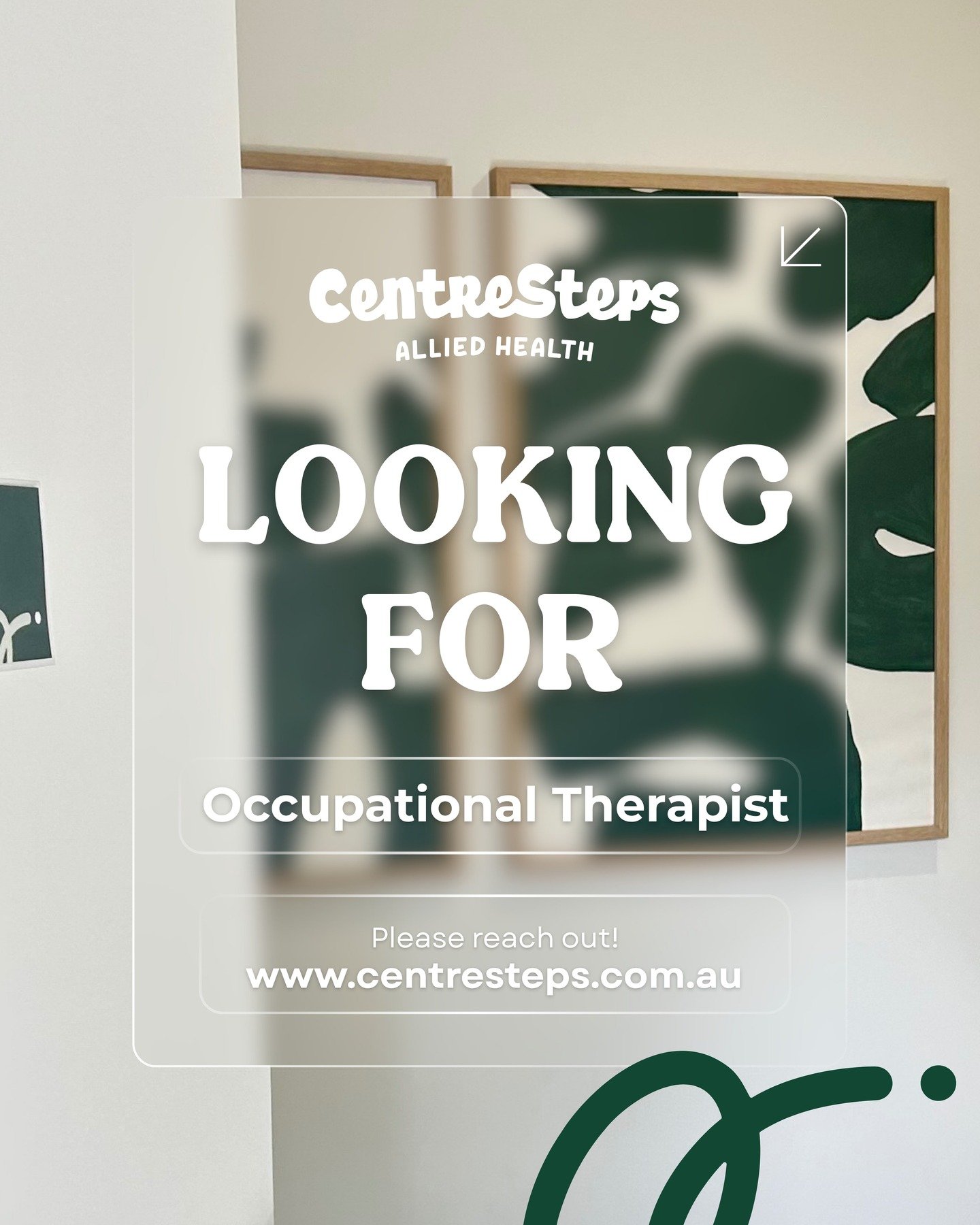 We&rsquo;re growing.

CentreSteps Allied Health is looking for an Occupational Therapist to join our team.

If you&rsquo;re looking to do meaningful work in a supportive, local team, we&rsquo;d love to hear from you.

Apply via the link in our bio.

