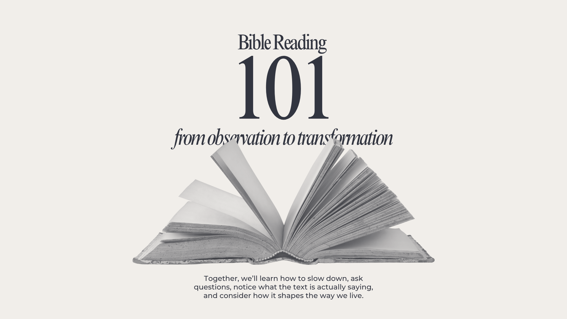 Homelitics - Bible Reading 101