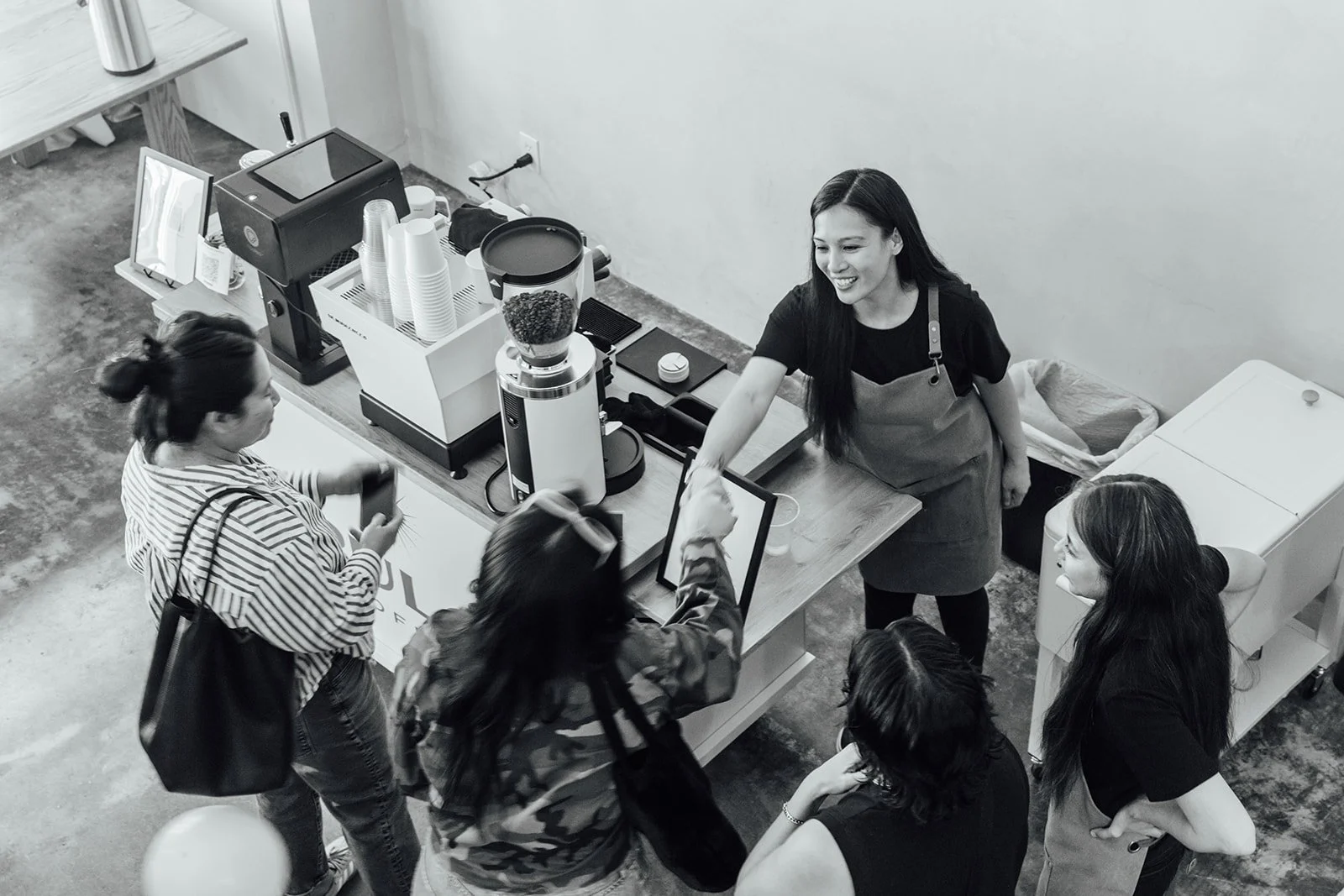 Custom Branded Coffee Cart & Mobile Espresso Bar Lattes Cappuccinos Los Angeles Coffee Catering for events in California Mobile Event Baristas