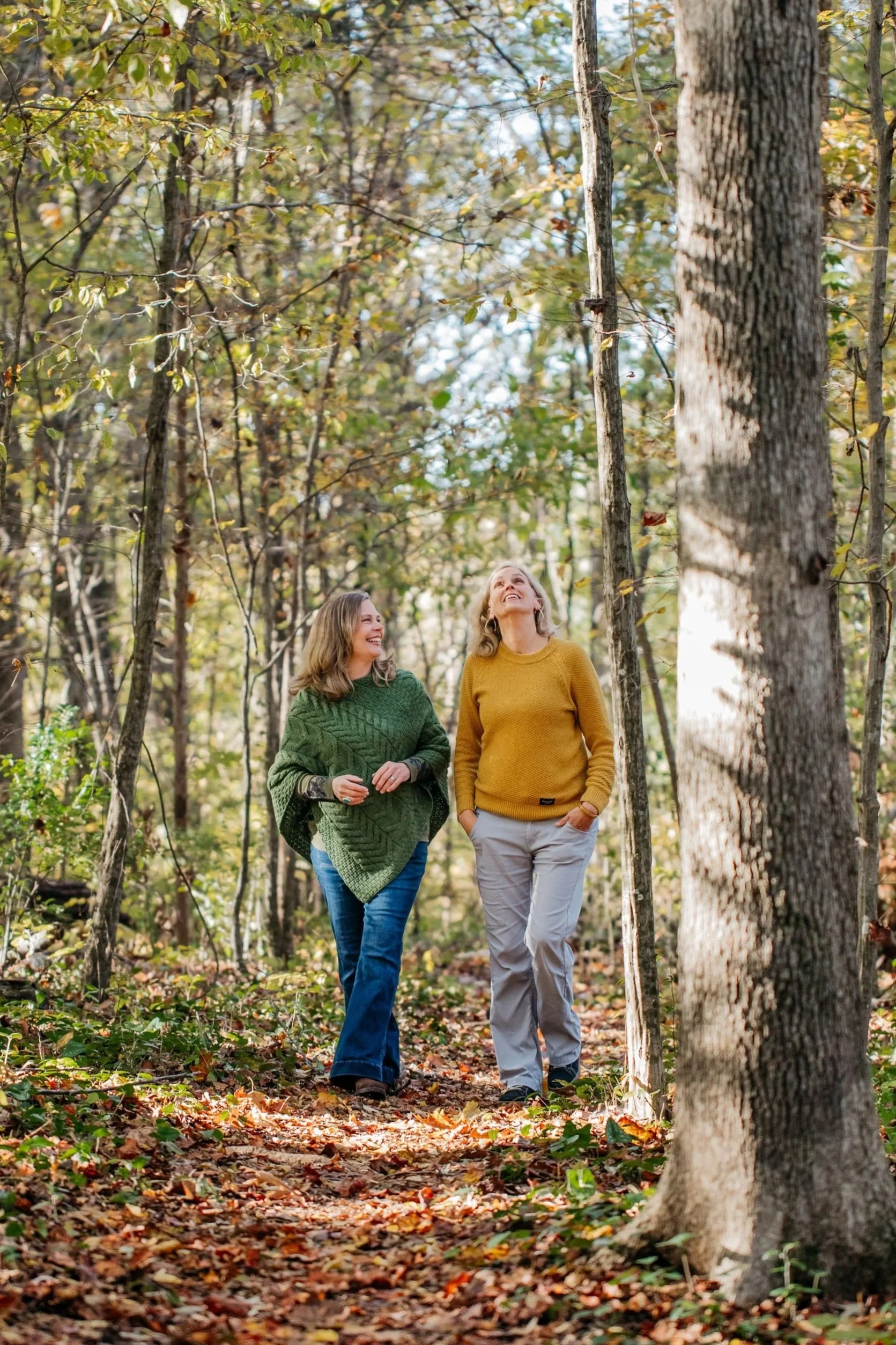 Co-founders of Heartwood's forest therapy school