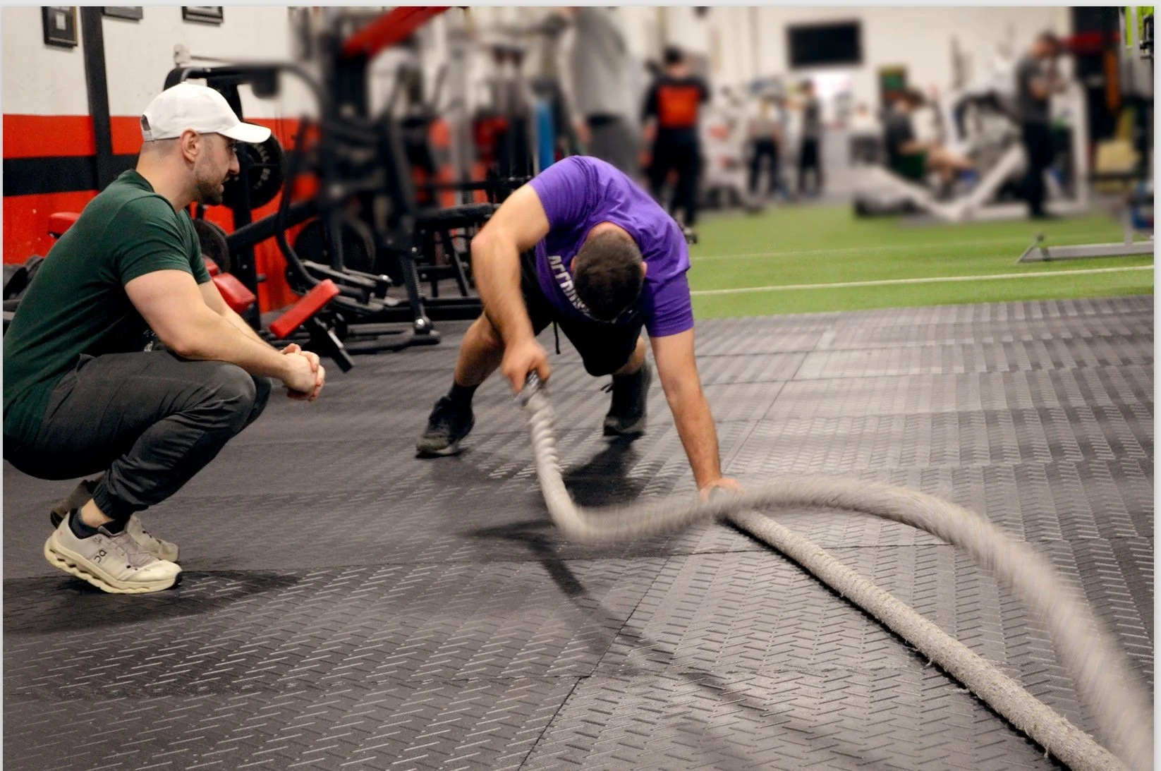 client doing army rope training showing strength after receiving treatment from Dr. Zach Kaplan