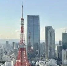 東京タワーと高層ビルが見える都市の景色