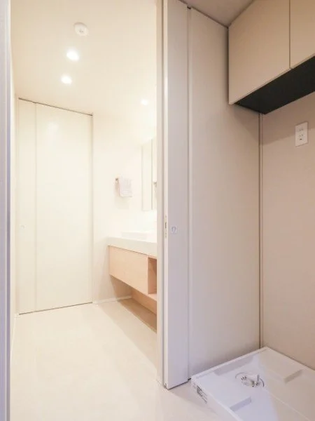 洗面所と洗濯機置き場のある部屋の内側の写真