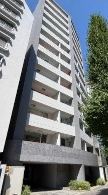 高層の白と灰色のマンションの建物