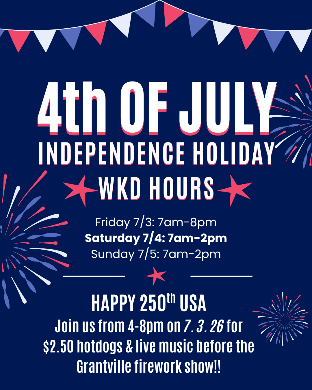 July 3rd Fireworks in Grantville: Celebrating Independence 