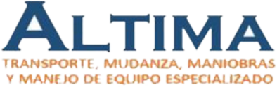 Logotipo ALTIMA -  TRANSPORTE, MUDANZA, MANIOBRAS Y MANEJO DE EQUIPO ESPECIALIZADO'