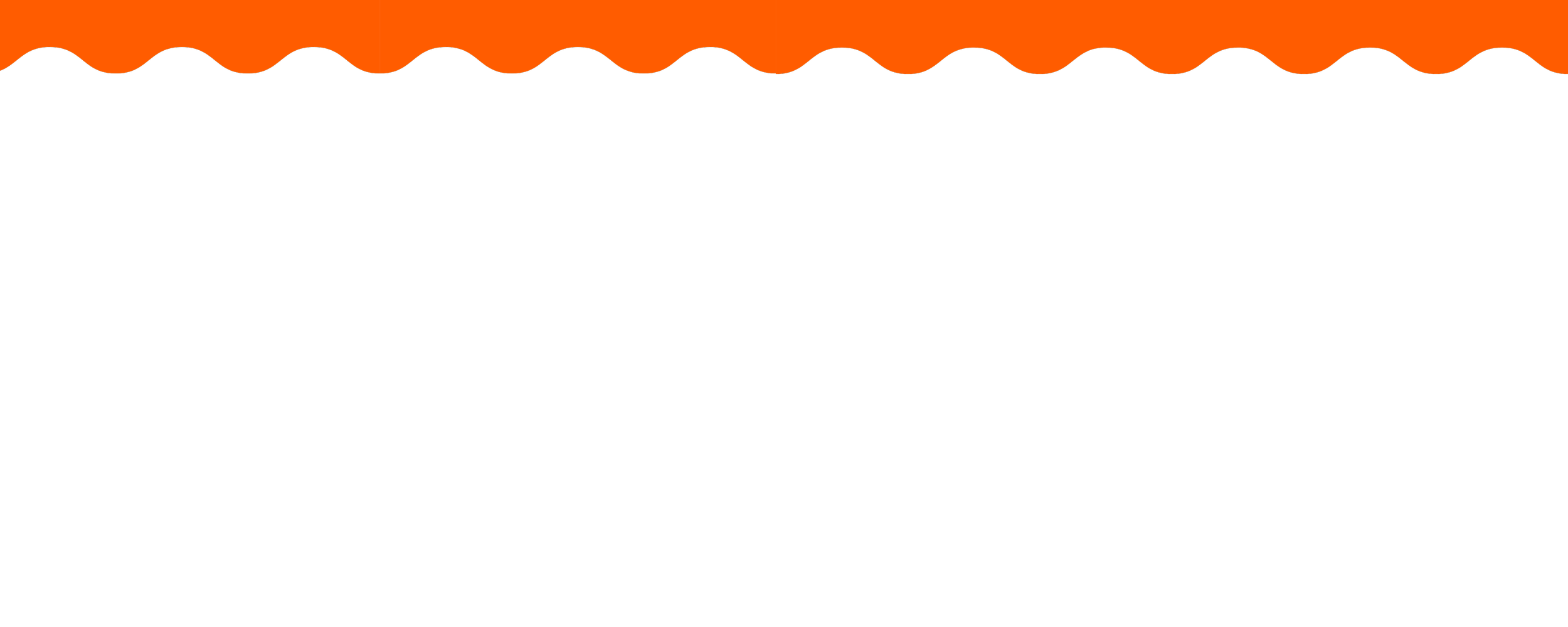 Wavy red border.
