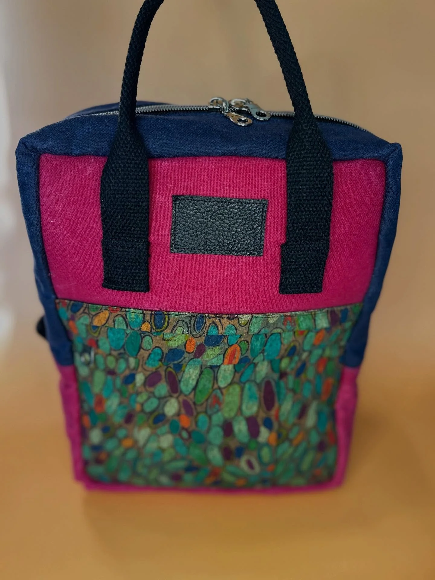 This bag will be at @art_central_phoebus starting Monday. Very excited to be sharing my work with them. #artexhibit #bagmaking #forsale #hampton #virginia #art #artist #sew