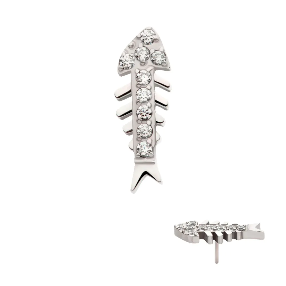 Silver arrow-shaped jewelry pieces decorated with small clear gemstones, with one piece showing the side view.
