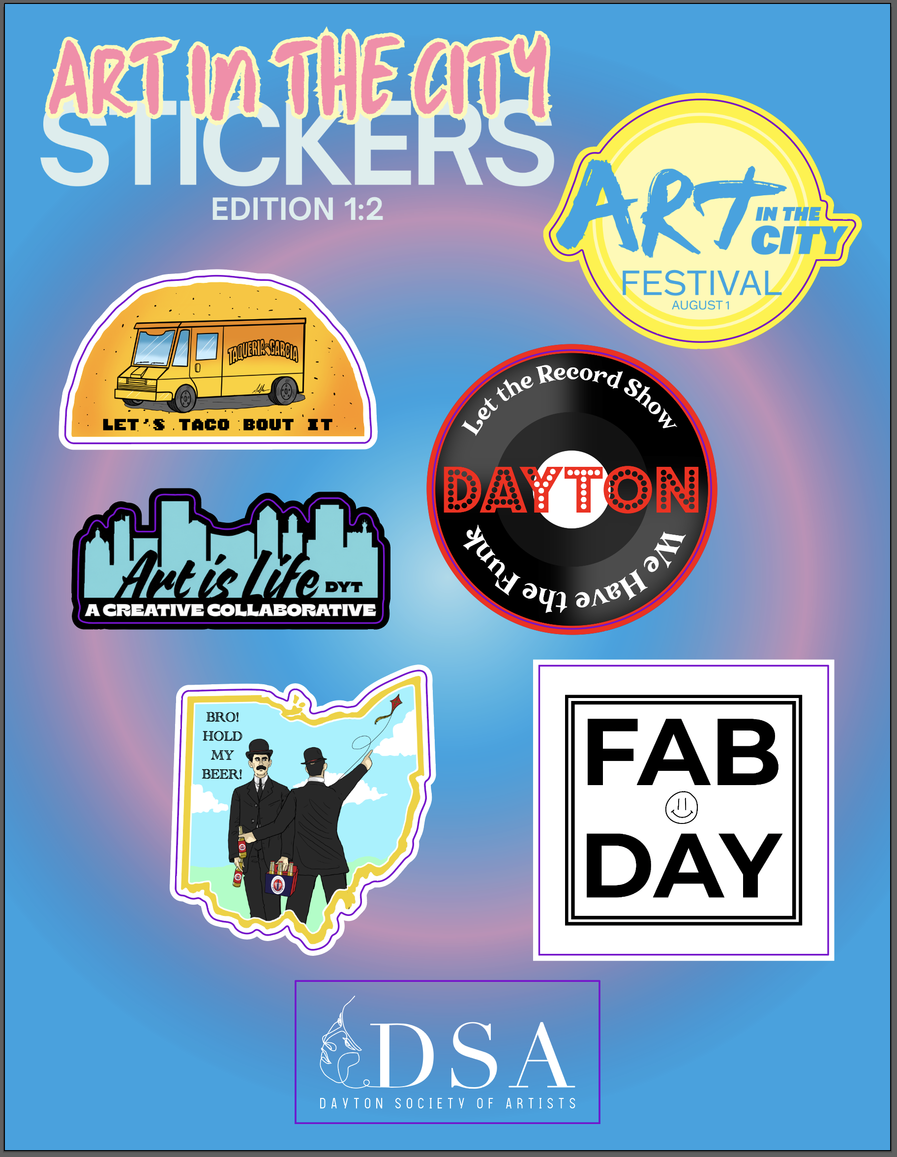 Art in the City Stickers - Edition 1