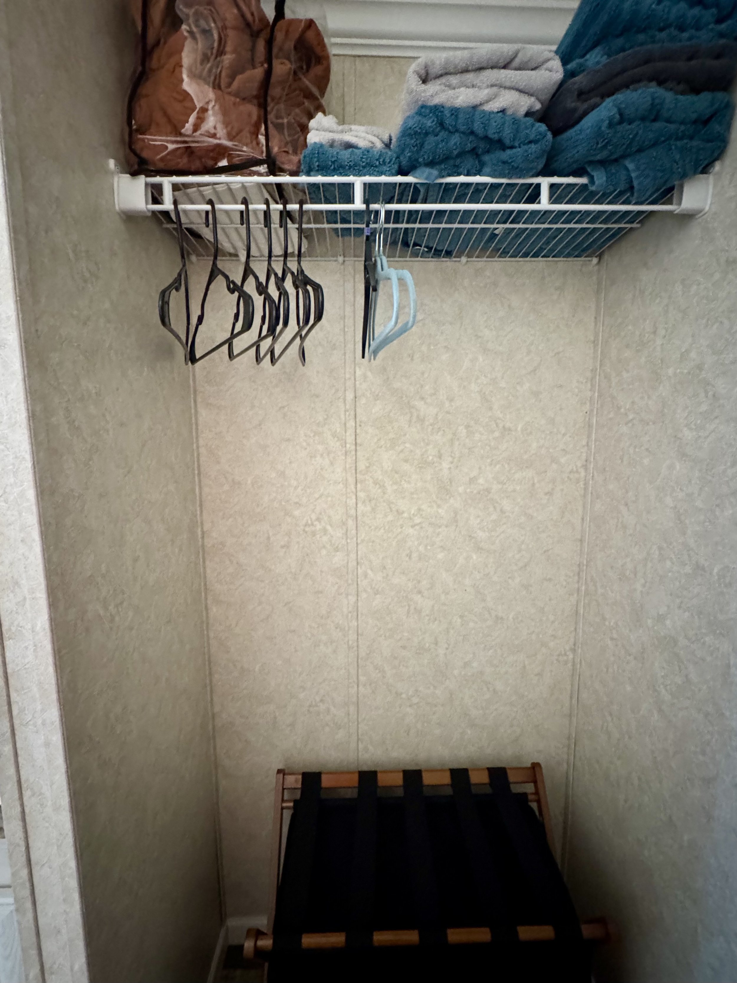 Closets have plenty of room to hang your clothes as well as extra towels and thing you may need.