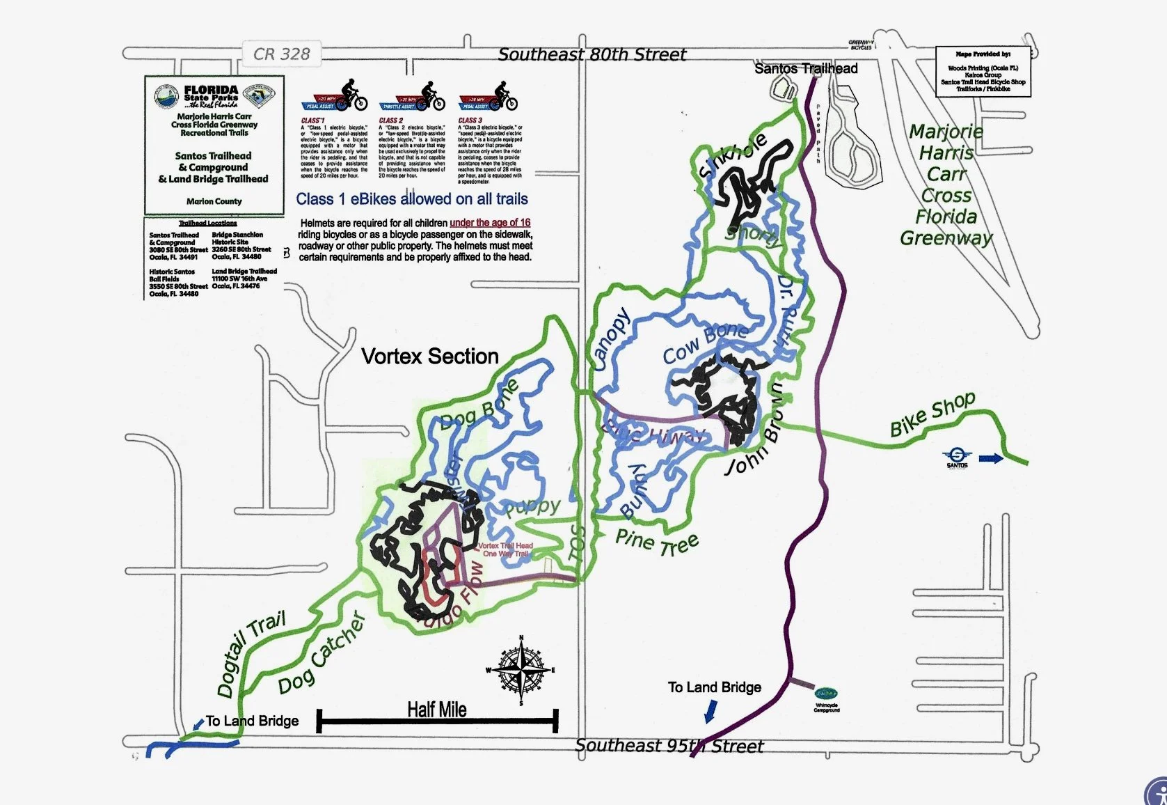 The 91 miles of the Santos mountain bike trails that people come from all over the world to ride. Especially  in the winter months.. 