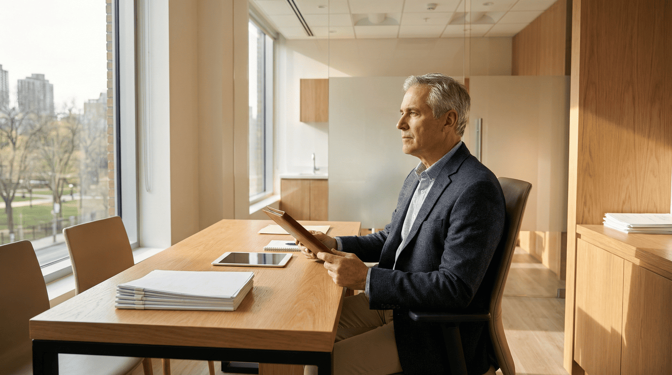 Zahnarztpraxis-Inhaber überlegt, ob ein externer Leiter Marketing eine Alternative zur internen Marketingstelle ist