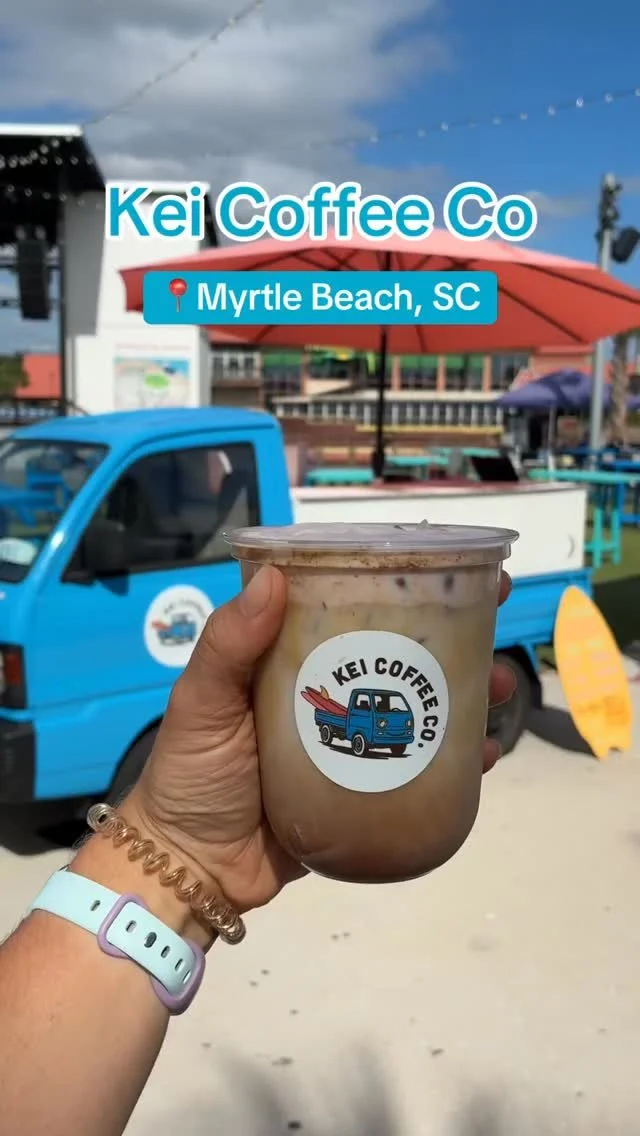 catch us at The Hangout tonight from 3-8 or at The Landings at Grand Dunes tomorrow from 7-9! #myrtlebeach #coffeetruck #smallbusiness #supportlocal #coffee